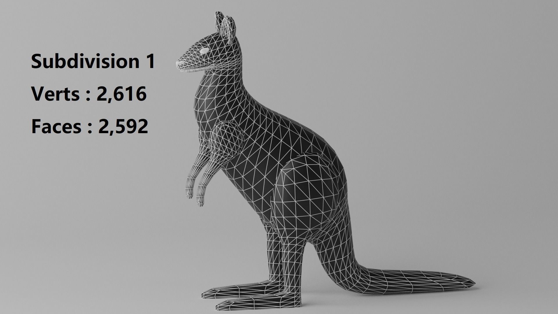 Cartoon Cute Kangaroo 1 3D model_17