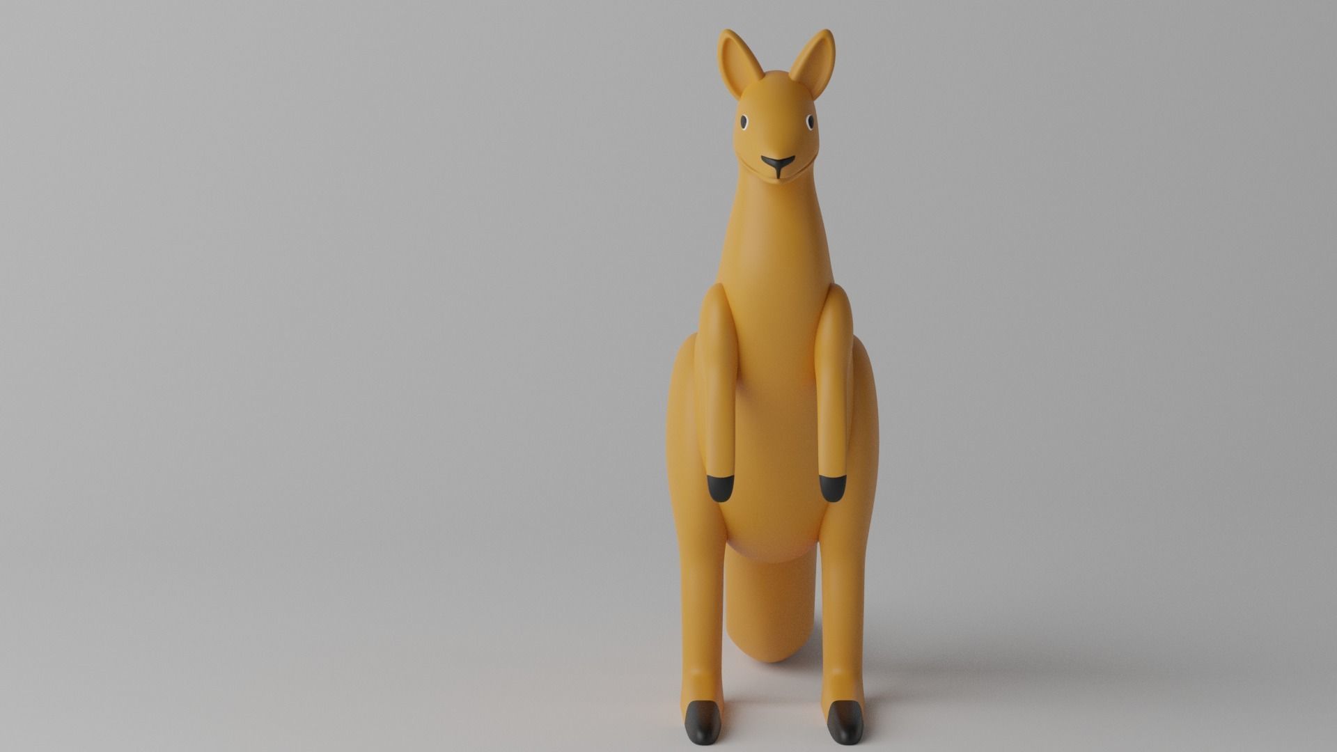 Cartoon Cute Kangaroo 1 3D model_8