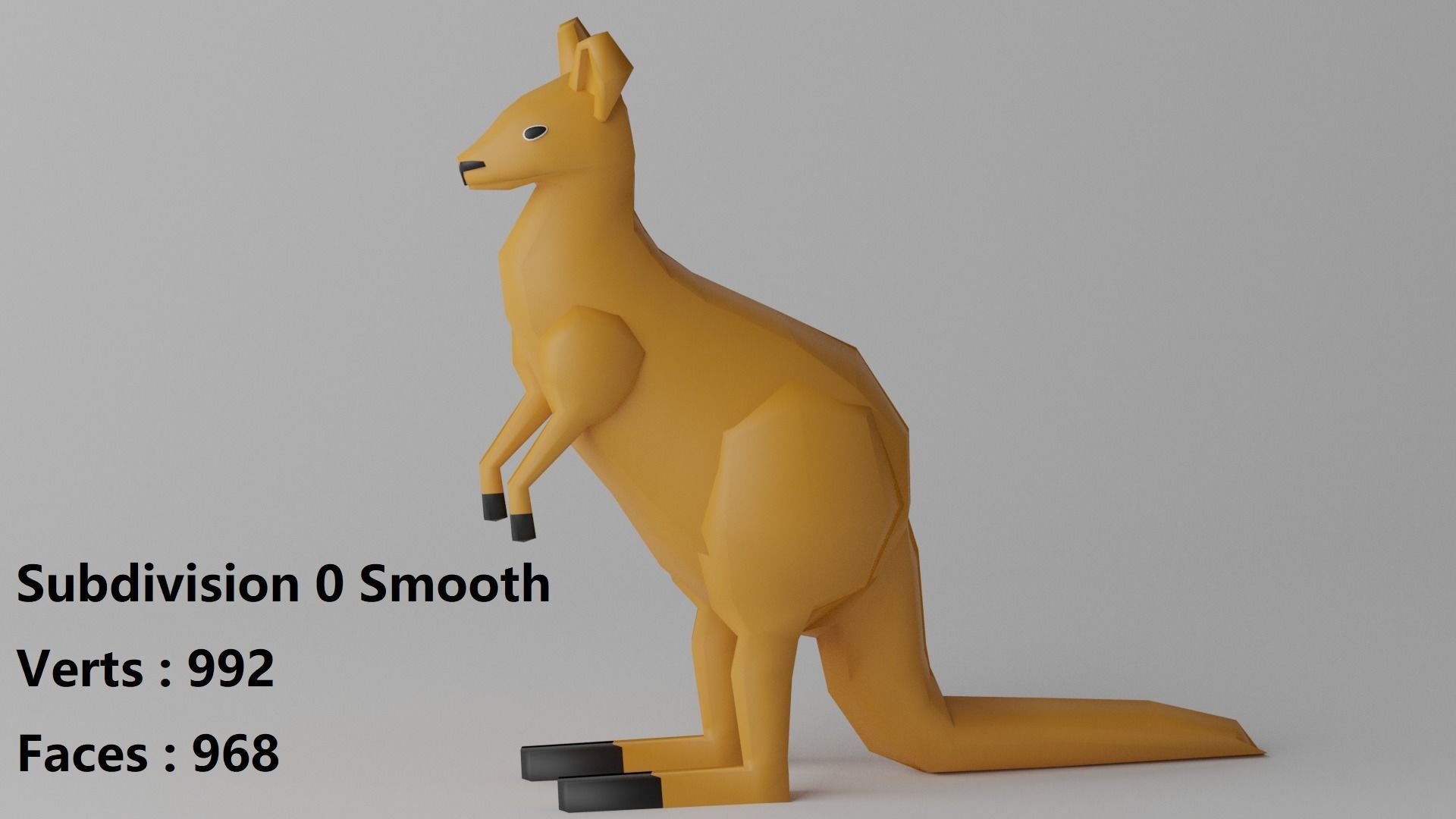Cartoon Cute Kangaroo 1 3D model_13