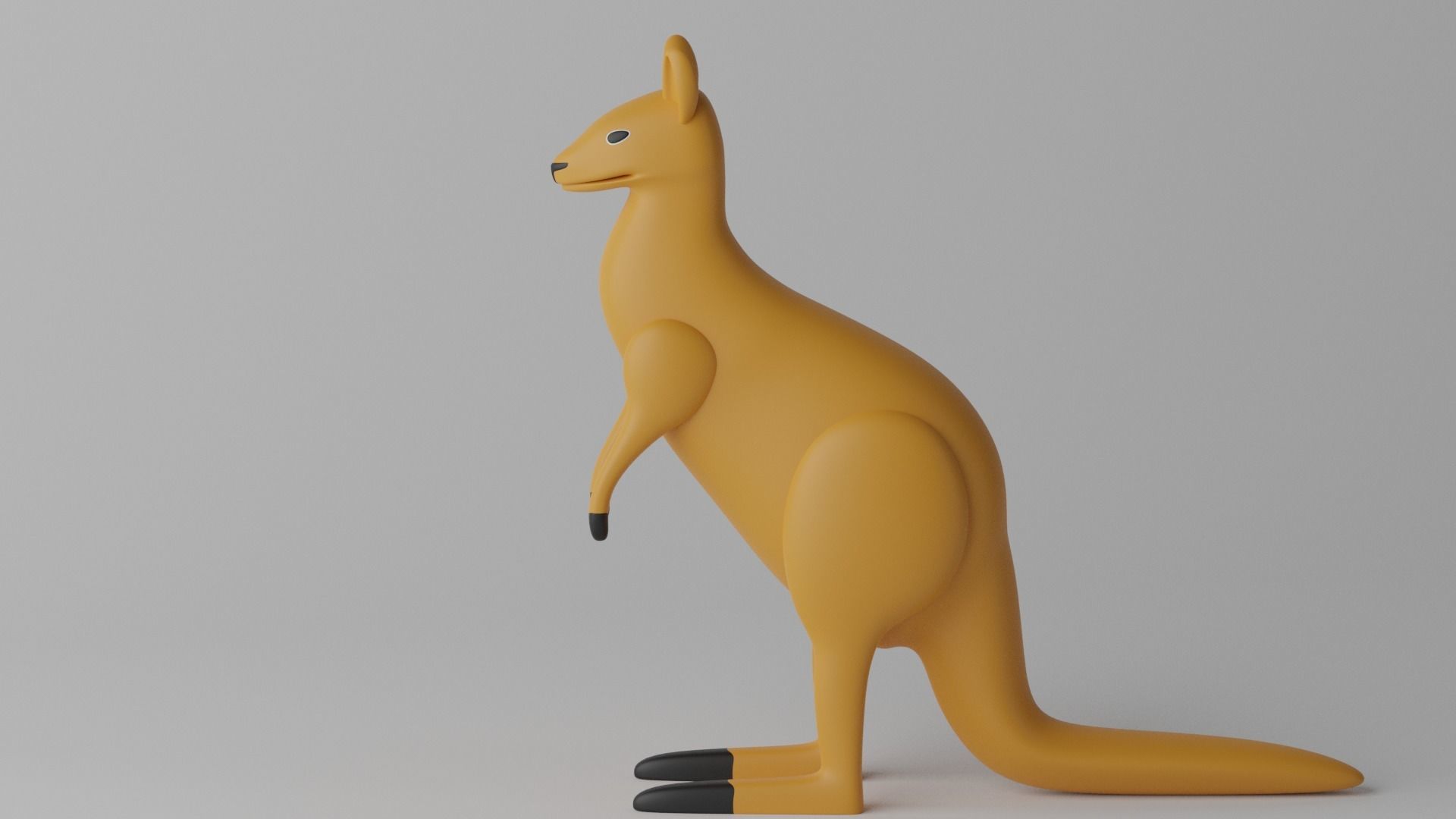 Cartoon Cute Kangaroo 1 3D model_5