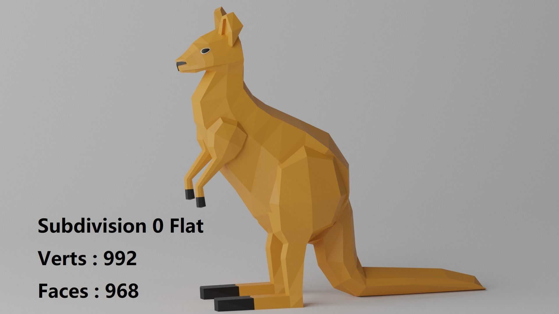 Cartoon Cute Kangaroo 1 3D model_14