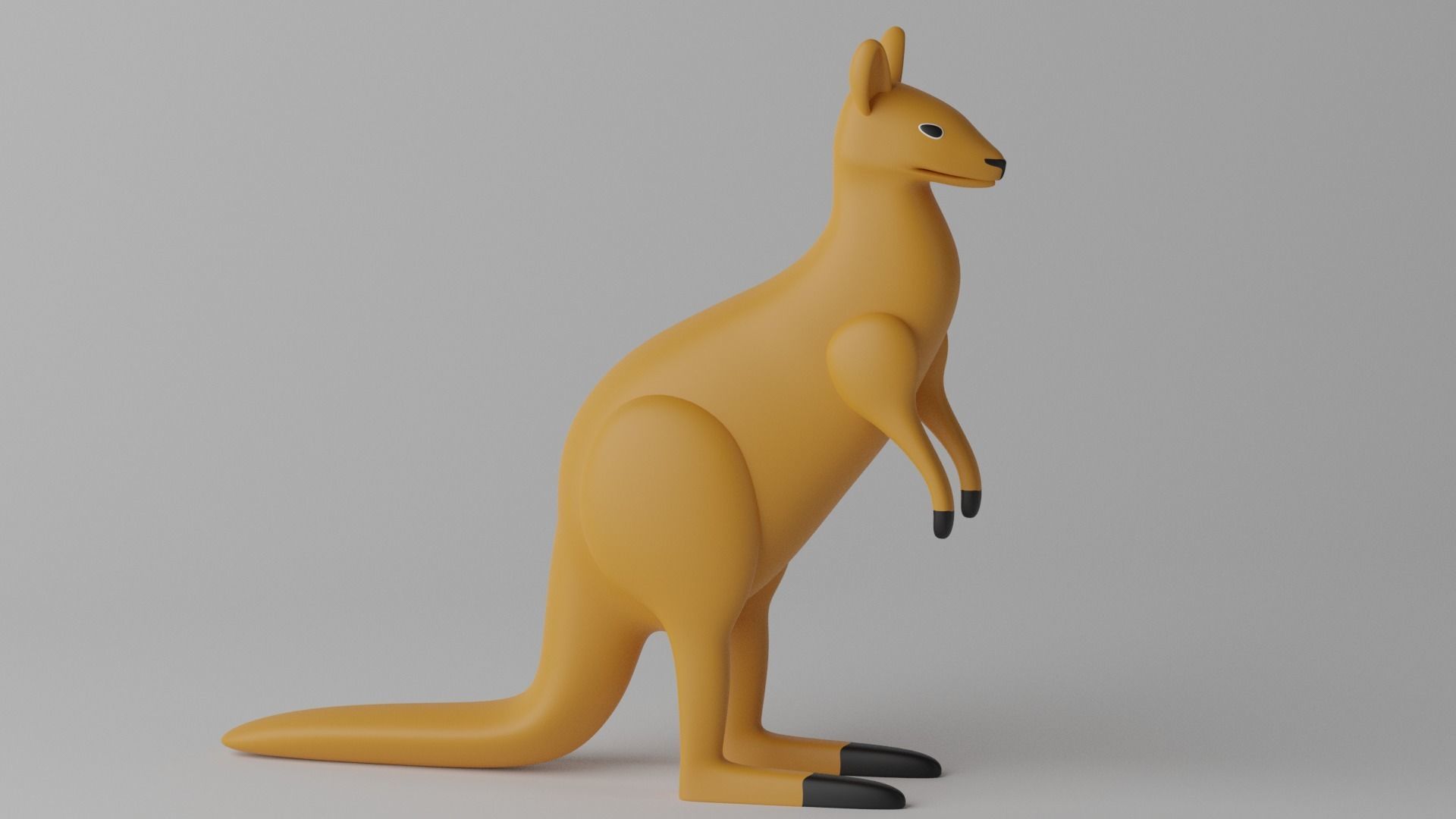 Cartoon Cute Kangaroo 1 3D model_23