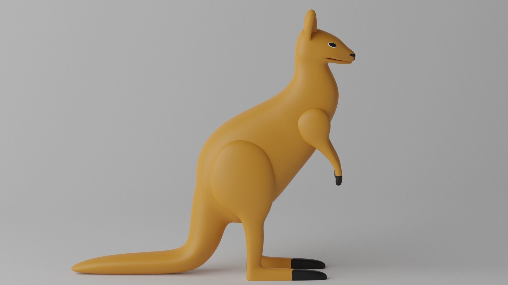 Cartoon Cute Kangaroo 1 3D model_21