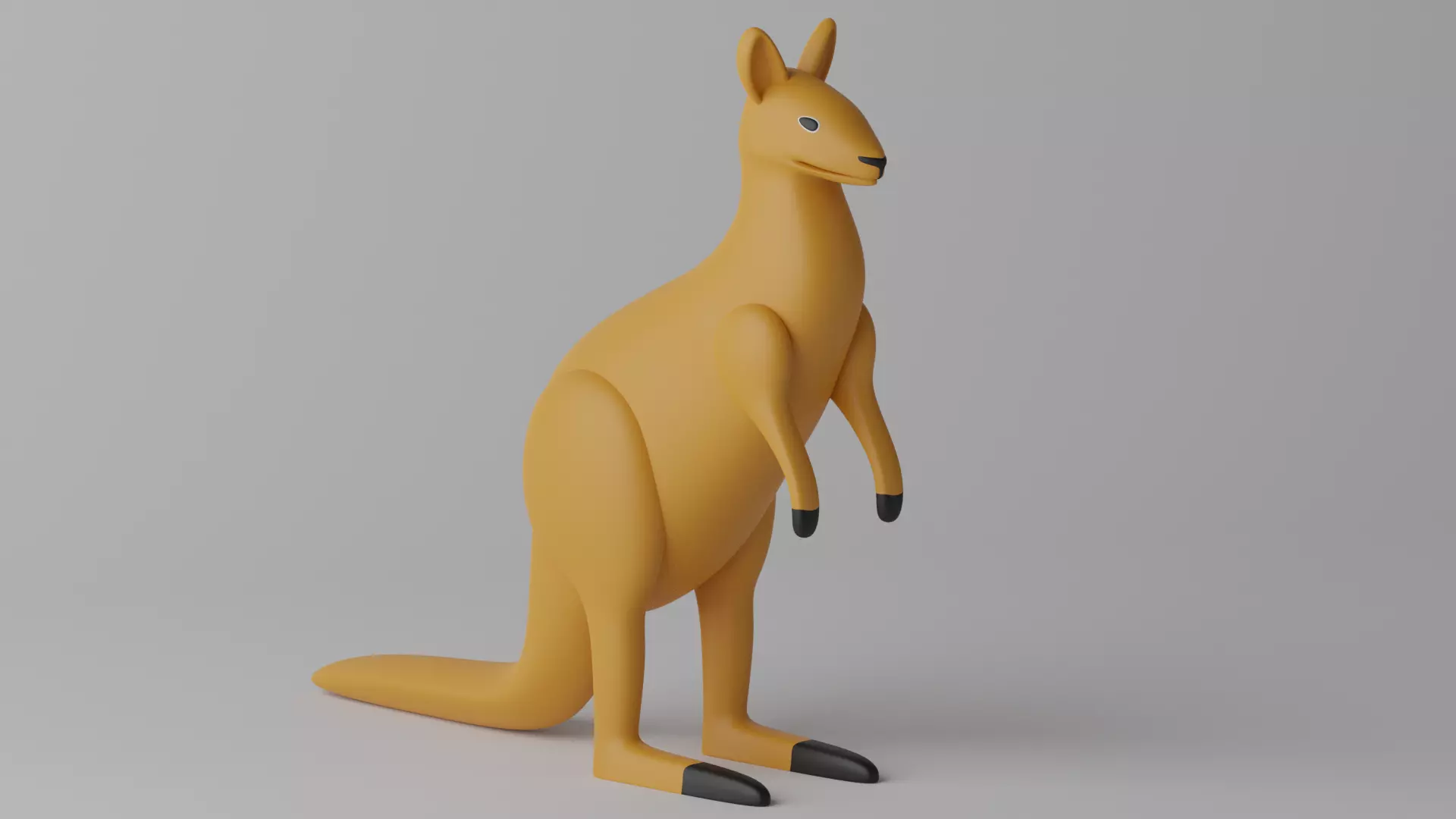 Cartoon Cute Kangaroo 1 3D model_0