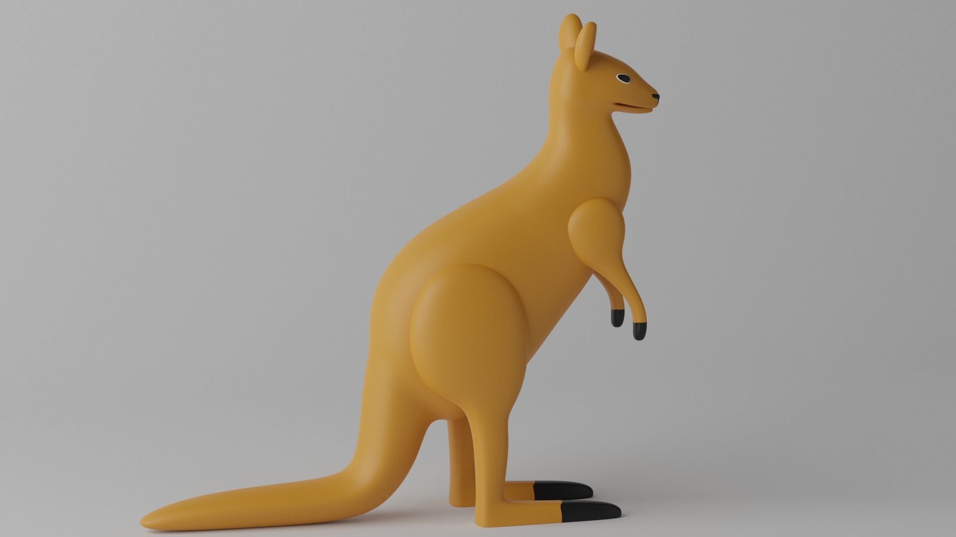 Cartoon Cute Kangaroo 1 3D model_22