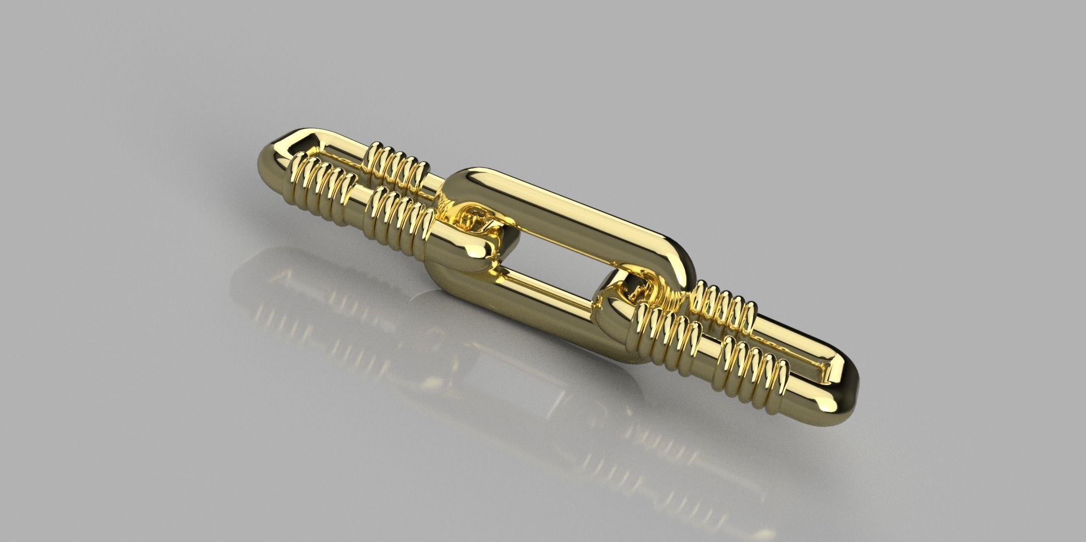 Coil link chain 3D print model_1