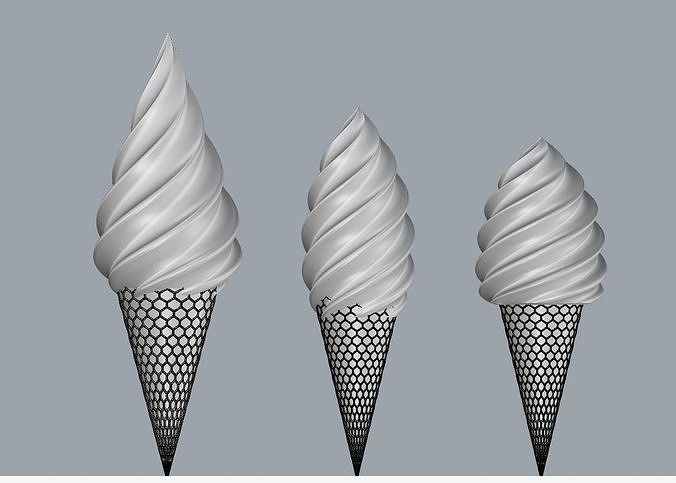 Ice-cream Free 3D print model