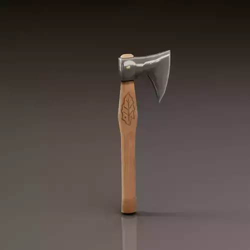 Viking Battle Axe with print on handle