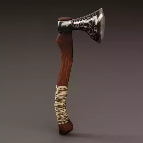 Viking Battle Axe with print on blade
