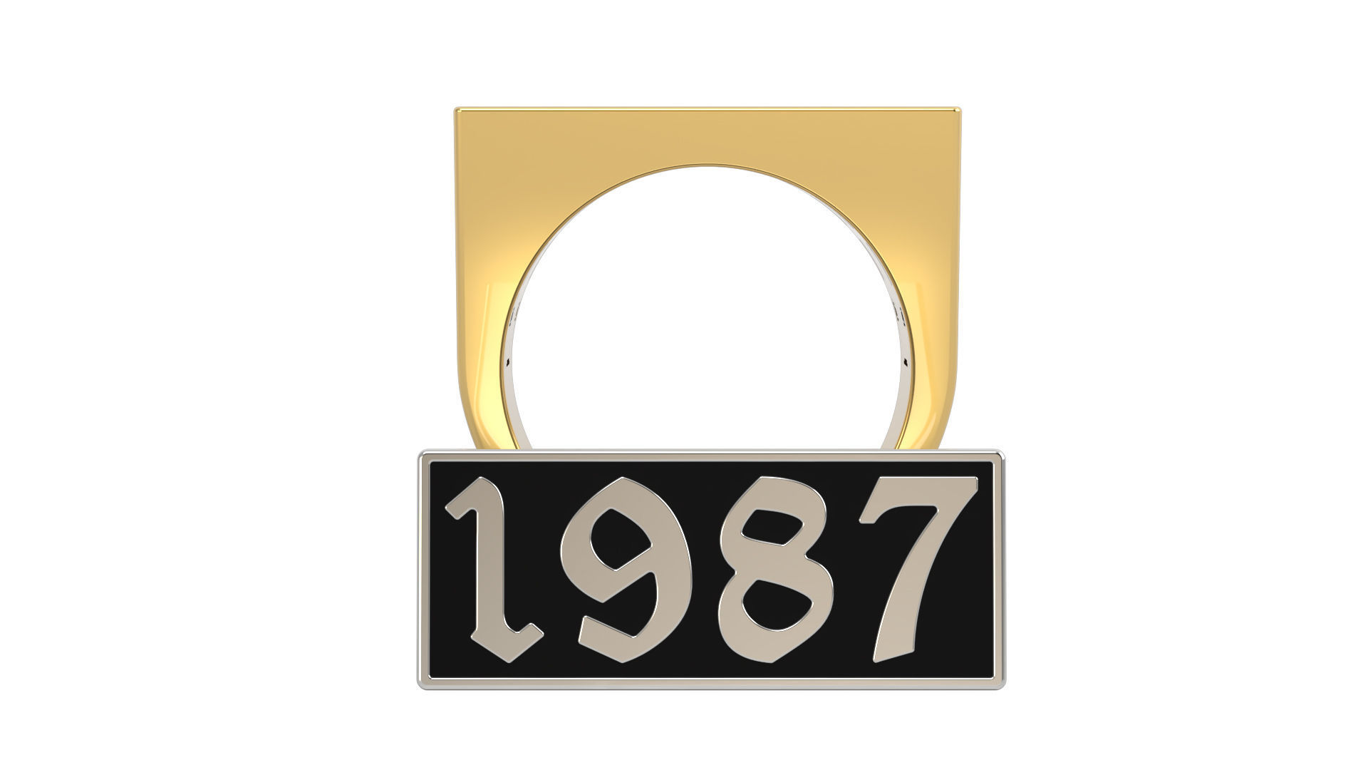 1980 - 2019 Ring Set with and without gallery Size 5 - 9 US 3D Model Collection_14