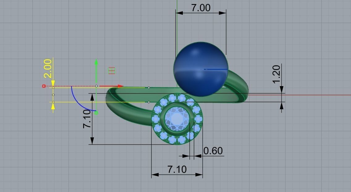 Ring With Pearl 0085 3D print model_32