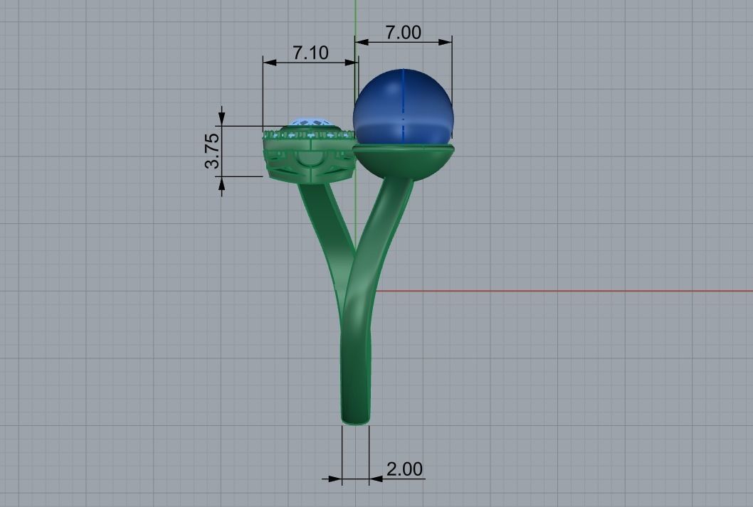 Ring With Pearl 0085 3D print model_33