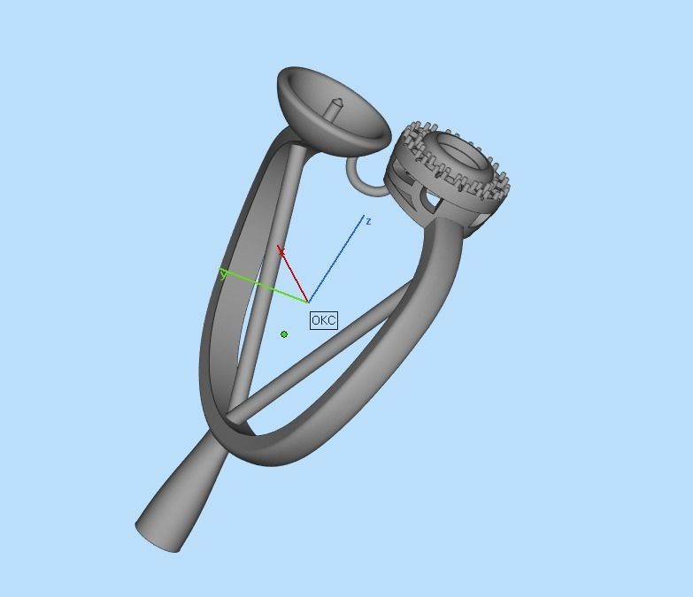 Ring With Pearl 0085 3D print model_37