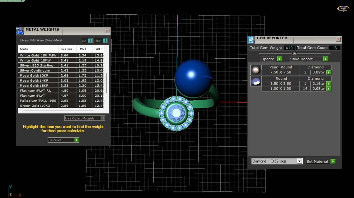 Ring With Pearl 0085 3D print model_39