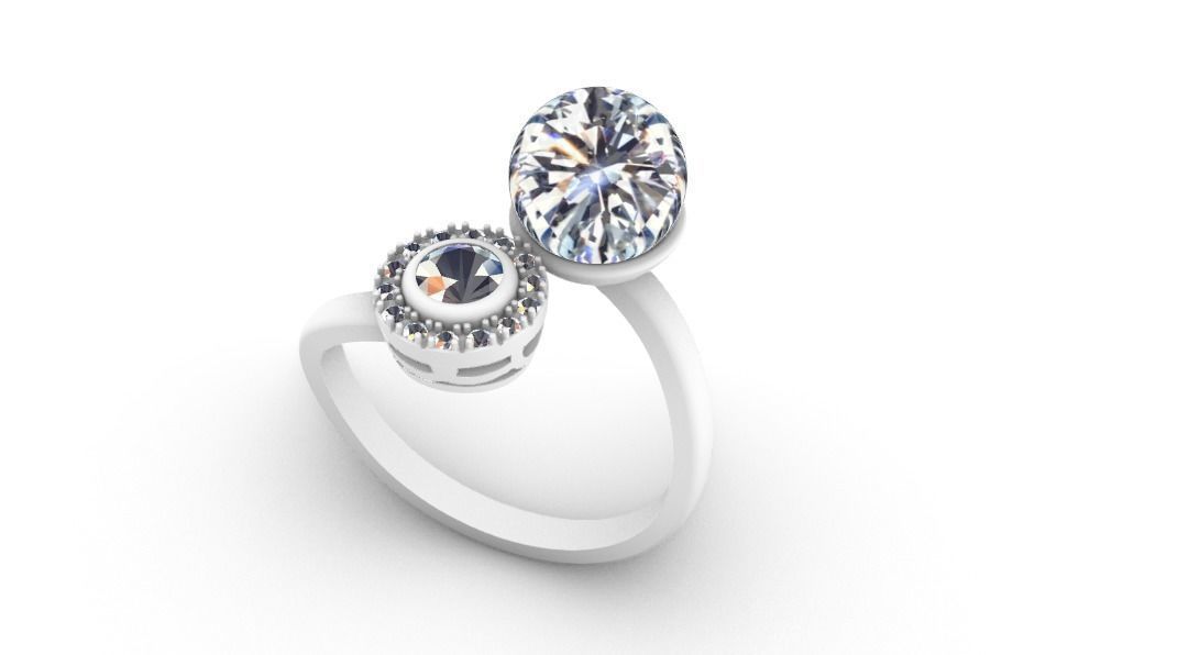 Ring With Pearl 0085 3D print model_34