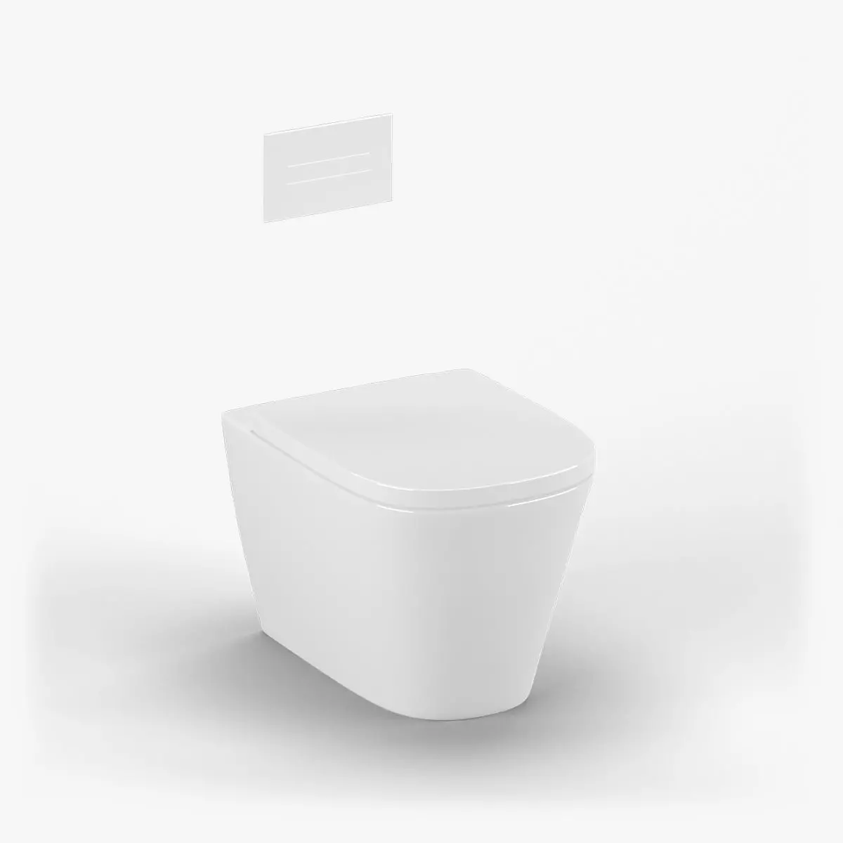 Laufen Kartell Wall Hung WCs And Neve WC Plate 3D model