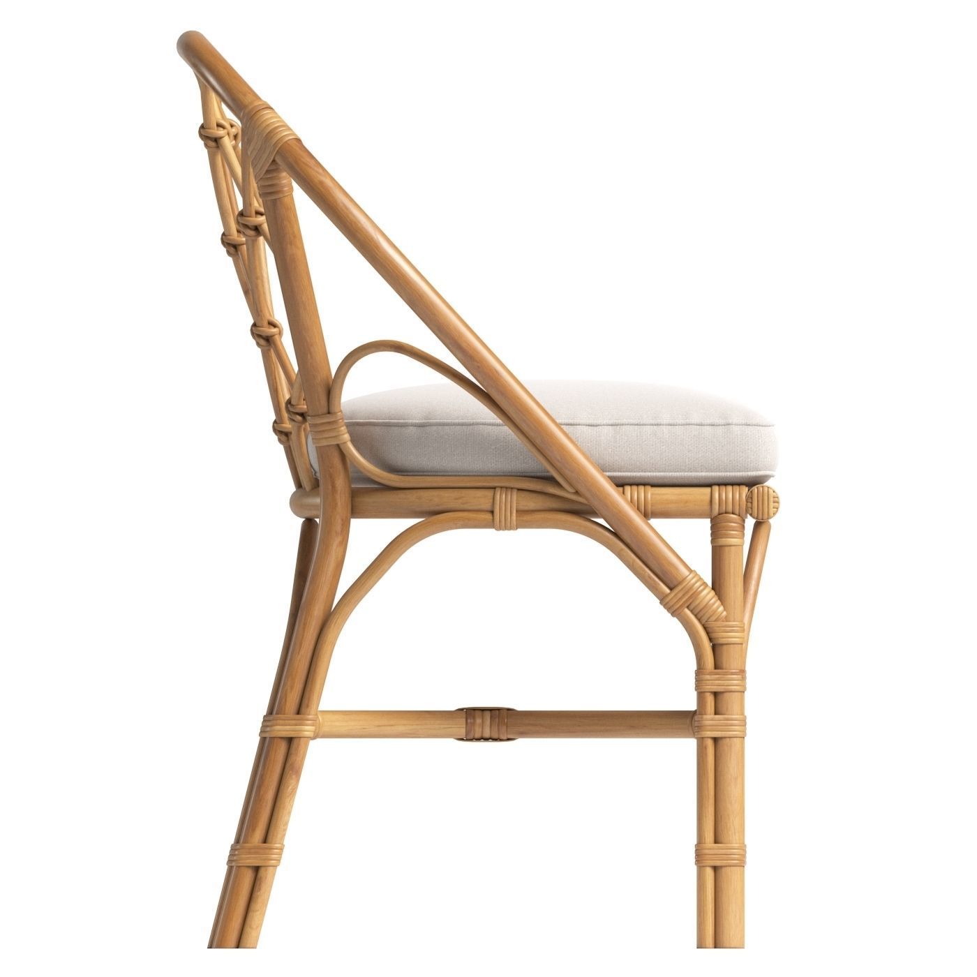 Bonton Rattan Chair 3D model_3