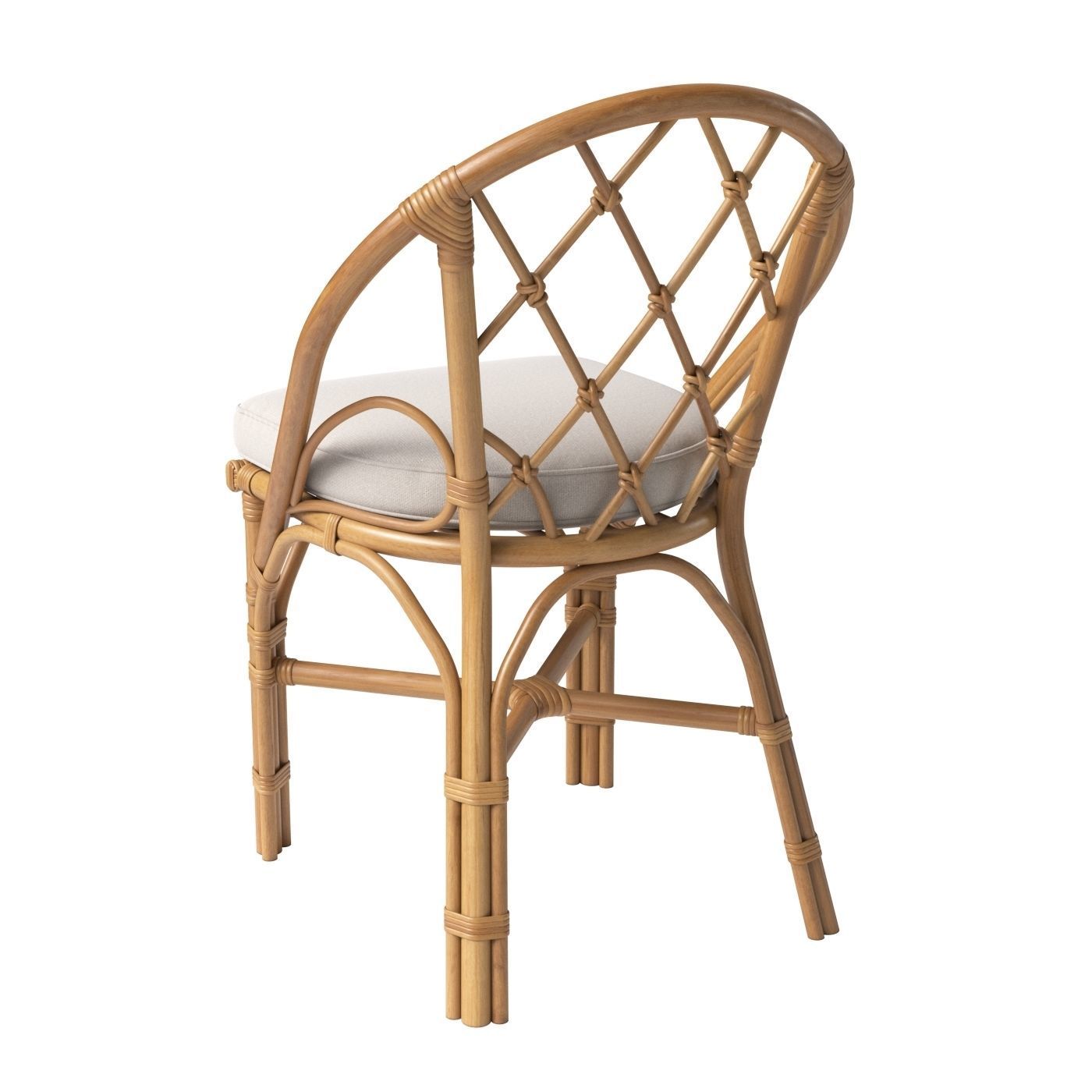 Bonton Rattan Chair 3D model_1