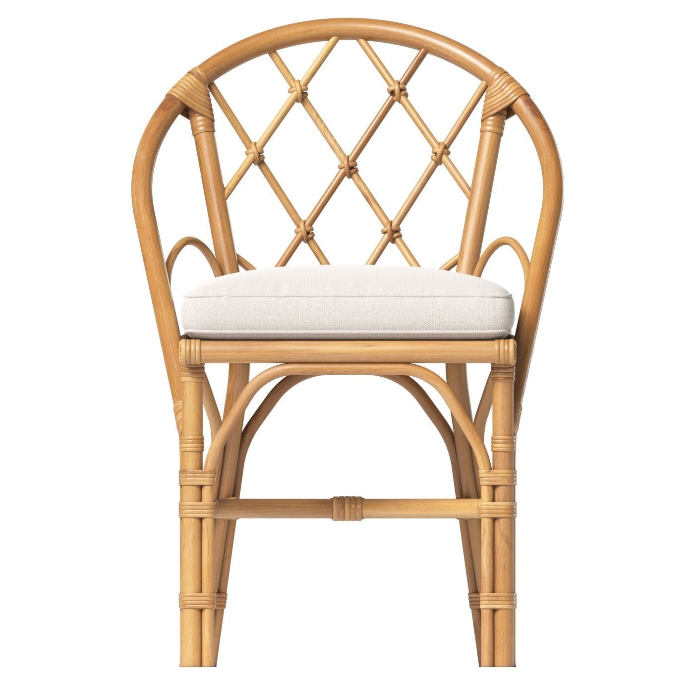 Bonton Rattan Chair 3D model_2