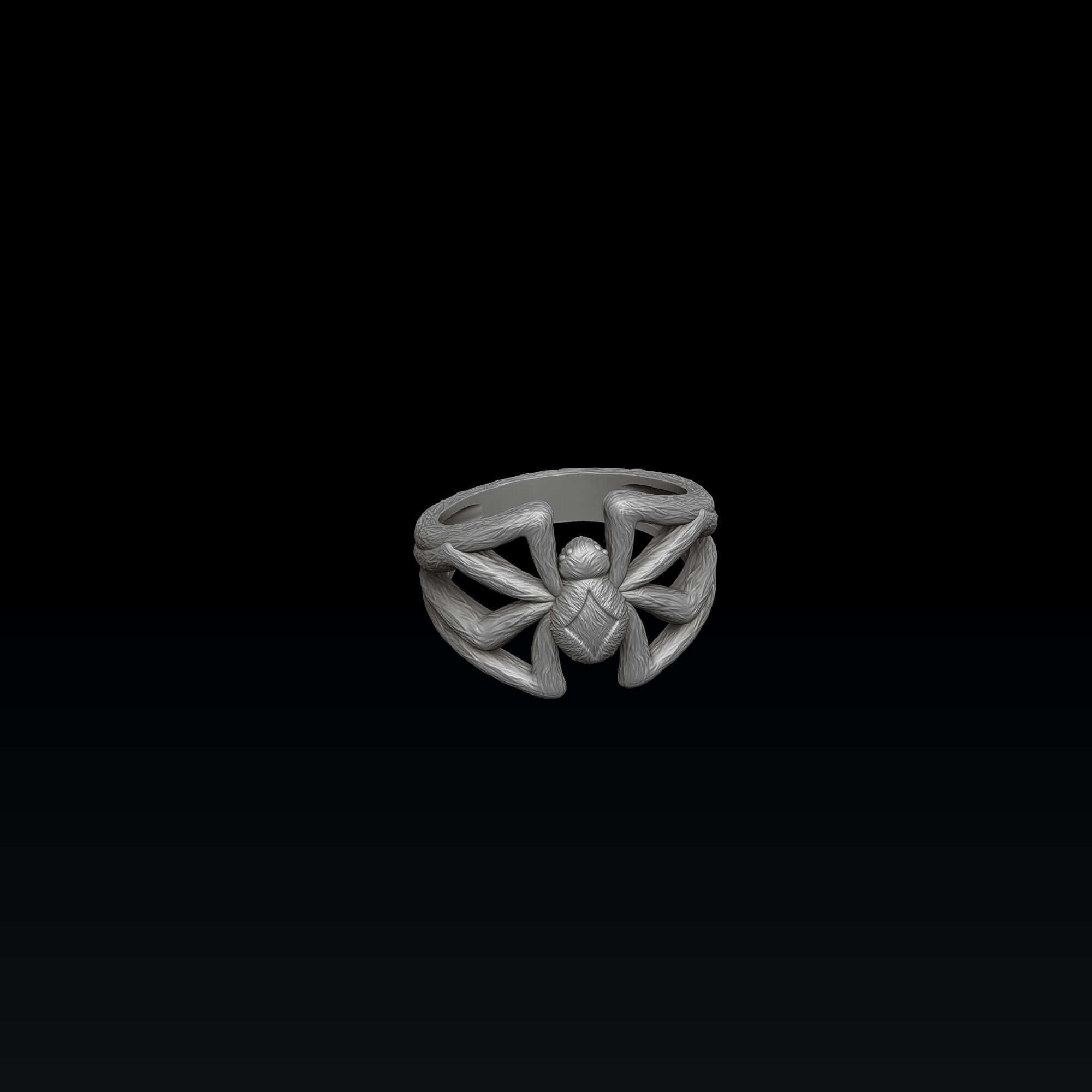 Spider Ring 3D print model_5