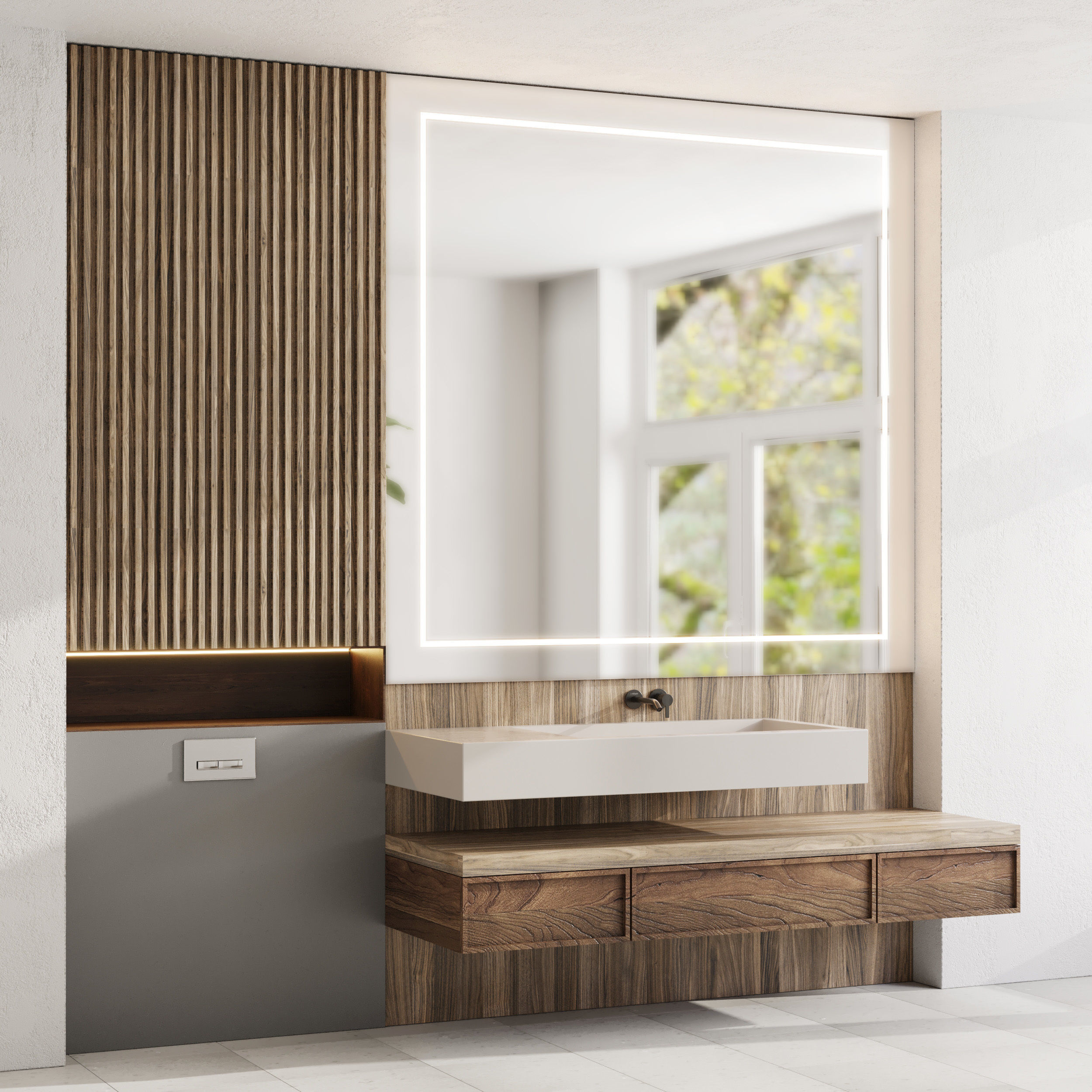 Bathroom furniture by inbani faucet set 10 Low-poly 3D model_2