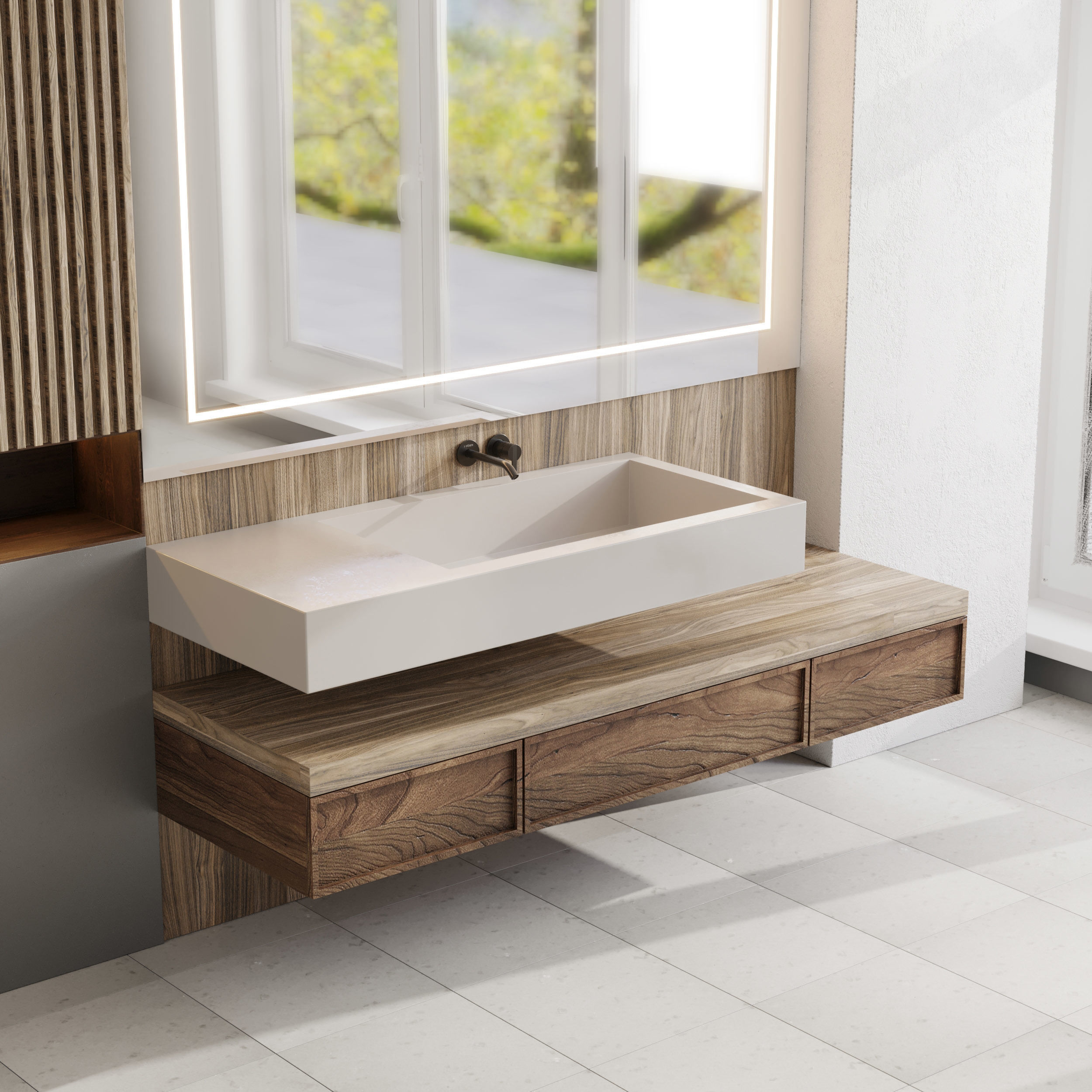 Bathroom furniture by inbani faucet set 10 Low-poly 3D model_3