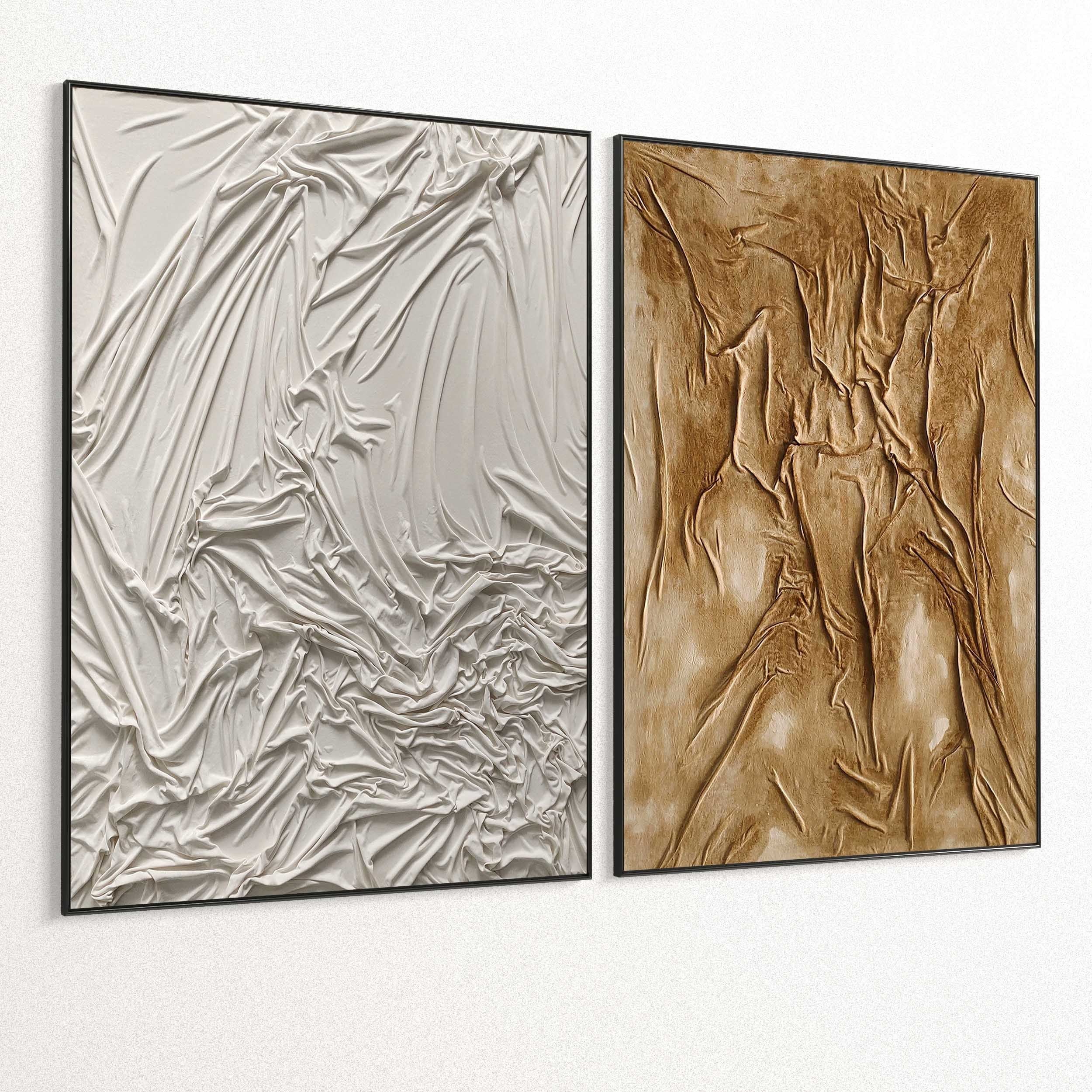 Plaster Two Photo Frame 350 Low-poly 3D model_5