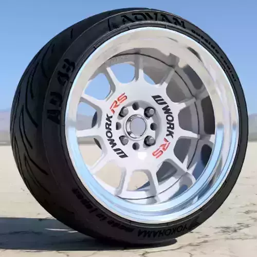 WORK EMOTION RS11 16 INCH RIMS WITH ADVAN TIRES FOR SCALE MODELS 3D print model