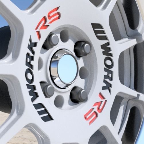 WORK EMOTION RS11 16 INCH RIMS WITH ADVAN TIRES FOR SCALE MODELS 3D print model_5
