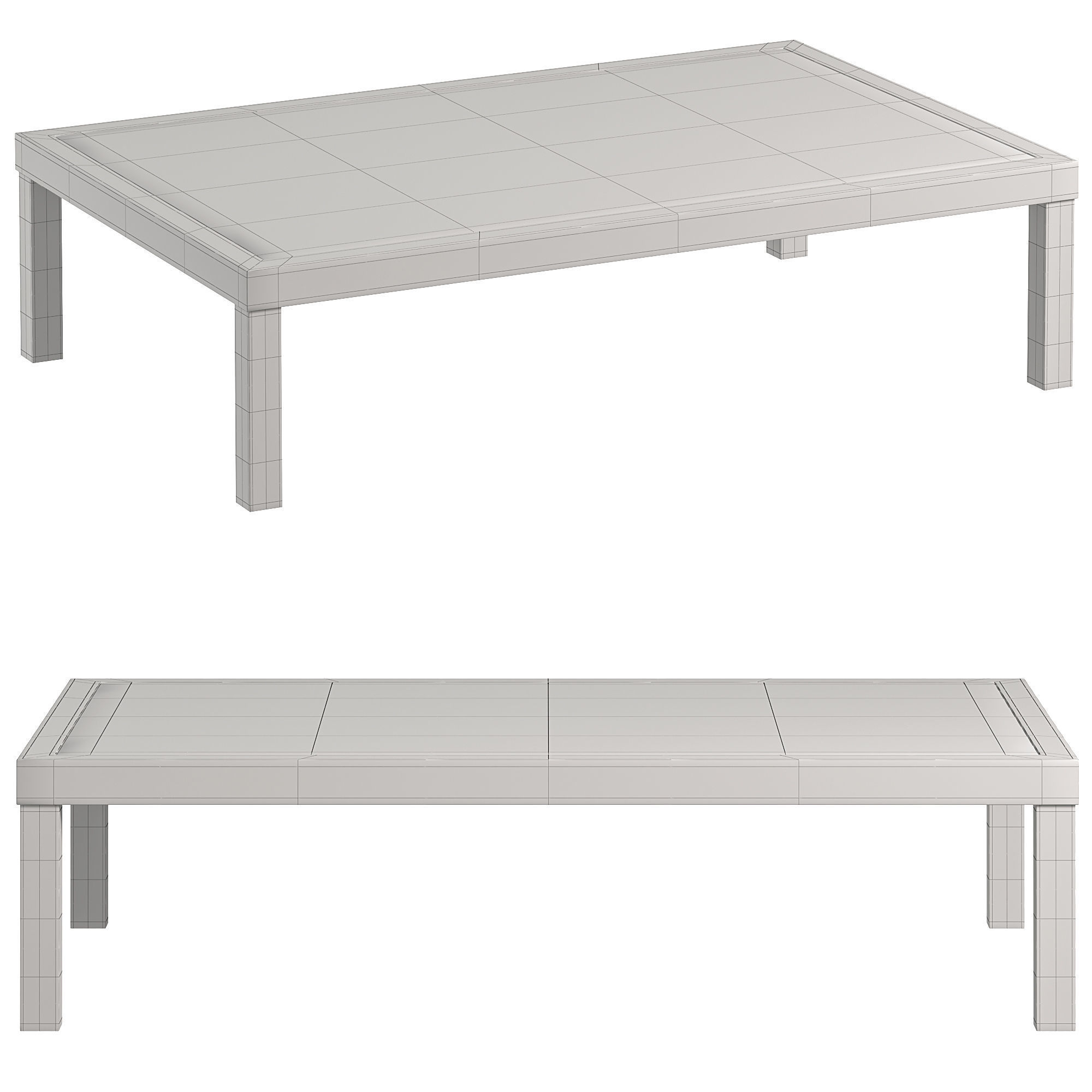 RECTANGULAR COFFEE TABLE By giorgiocollection 3D model_3