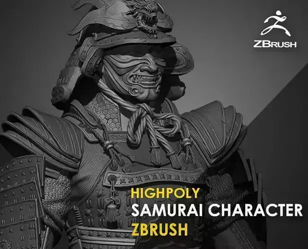 Highpoly Samurai Character Sculpted in Zbrush 2019 Highpoly 3D model