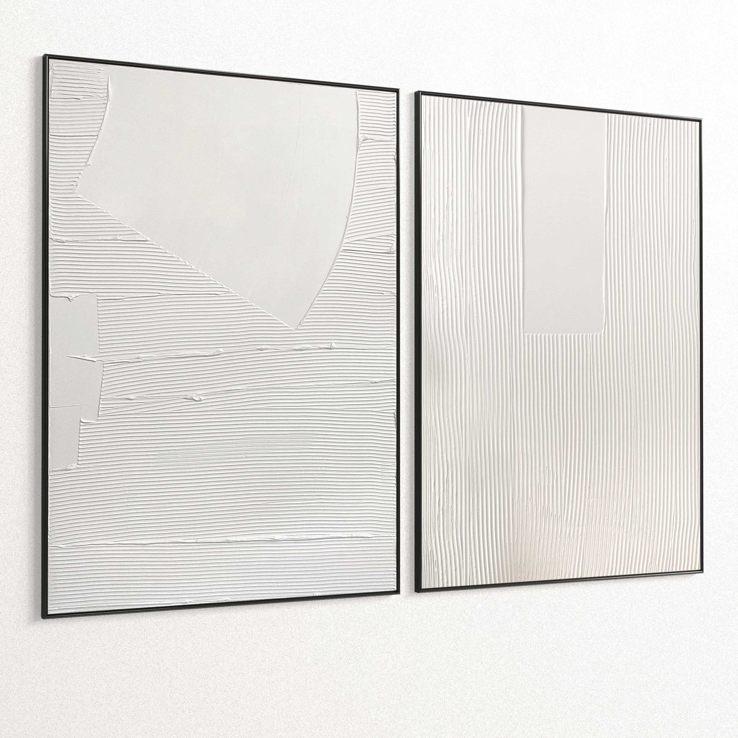 Plaster Two Photo Frame 357 Low-poly 3D model_5