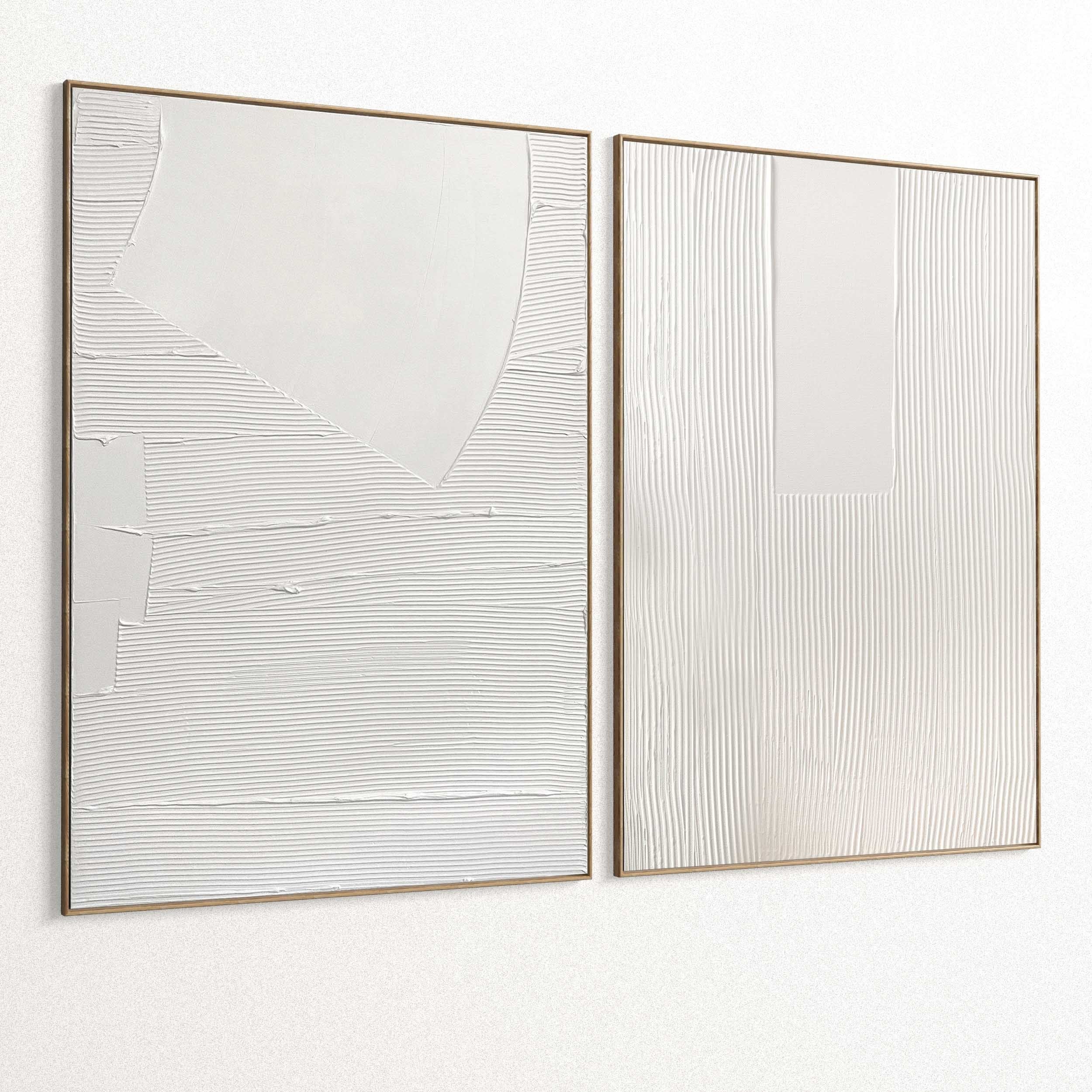 Plaster Two Photo Frame 357 Low-poly 3D model_2