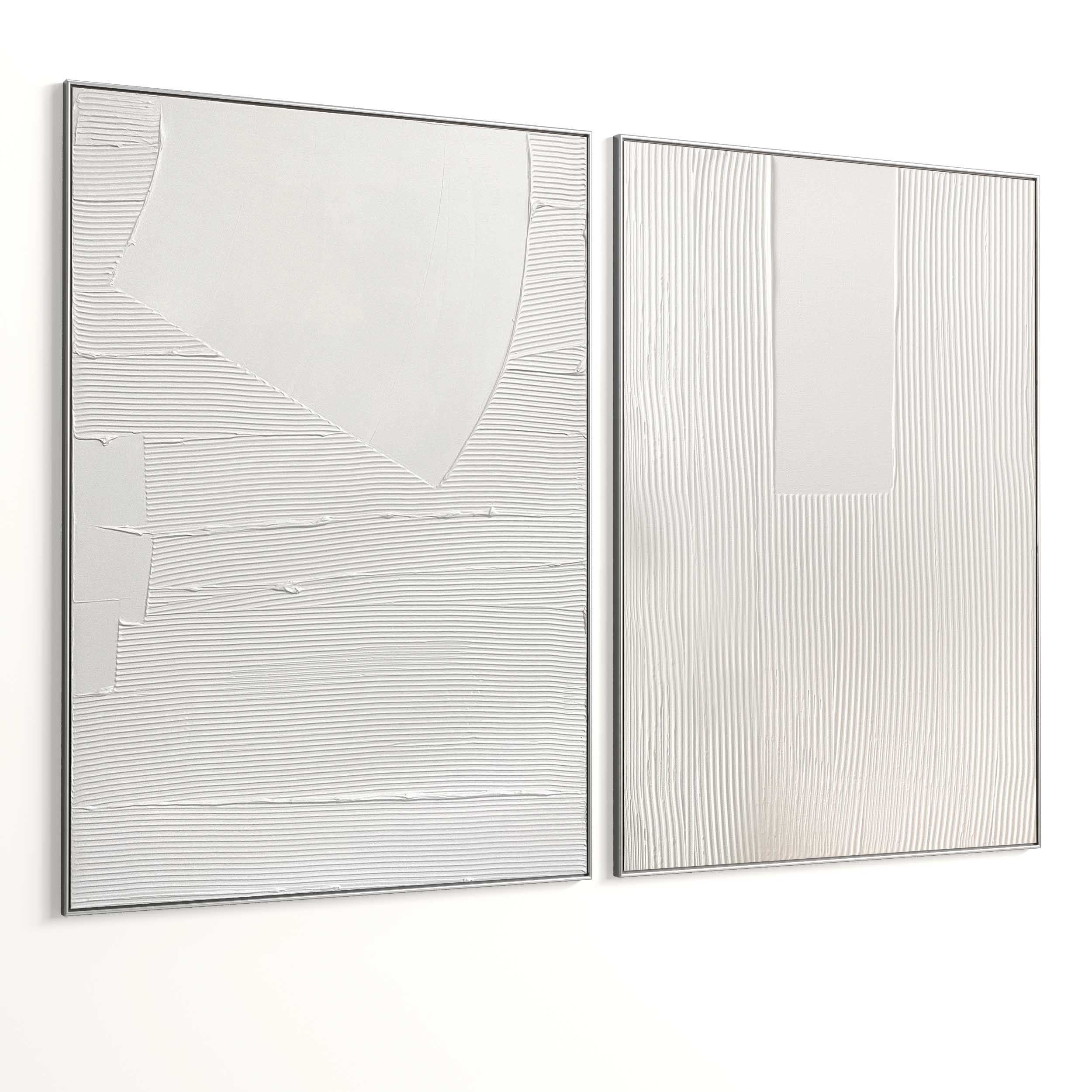 Plaster Two Photo Frame 357 Low-poly 3D model_4