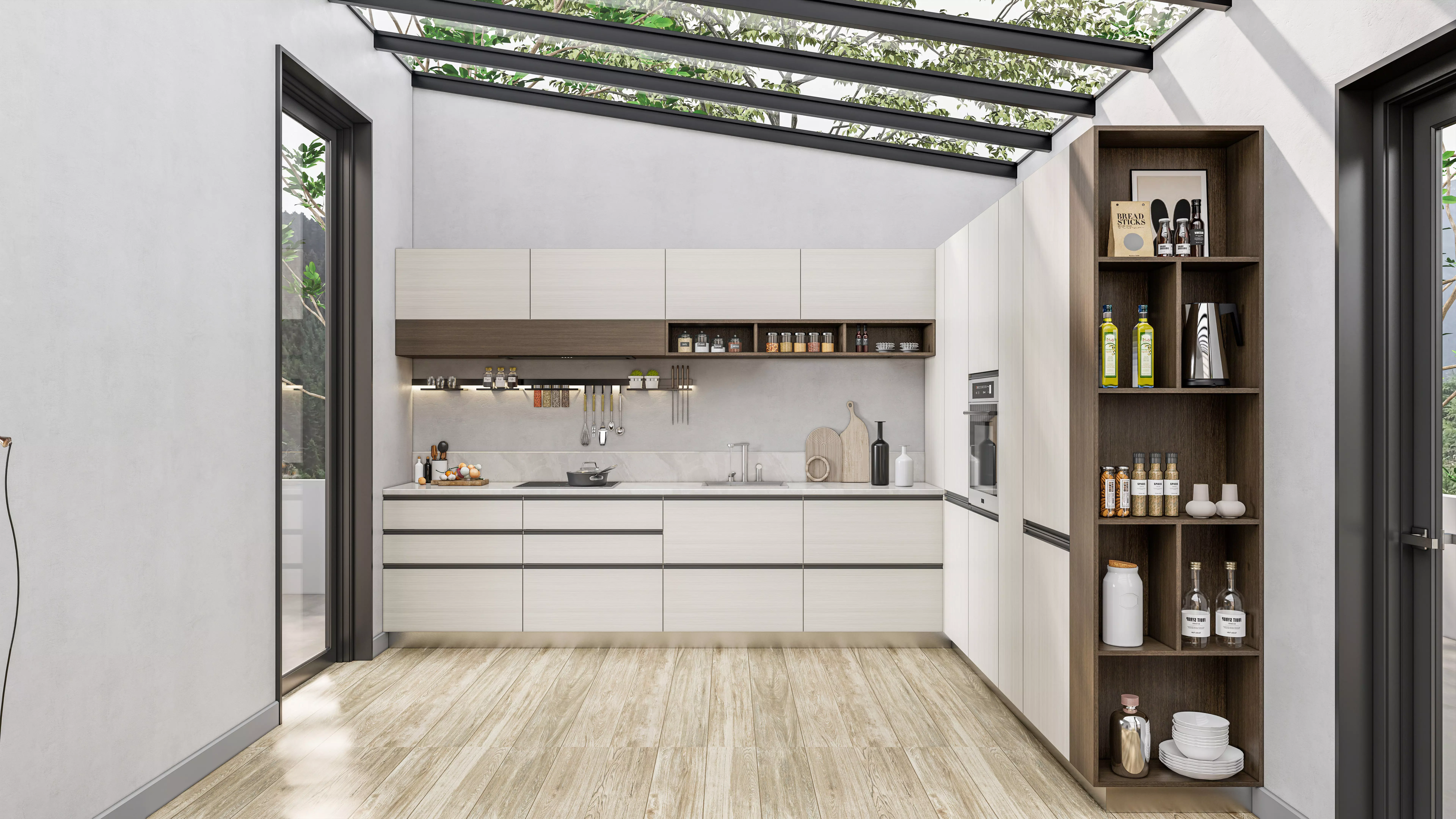 Kitchen fully parametric  Resizable manufacturable  0020 3D model_0