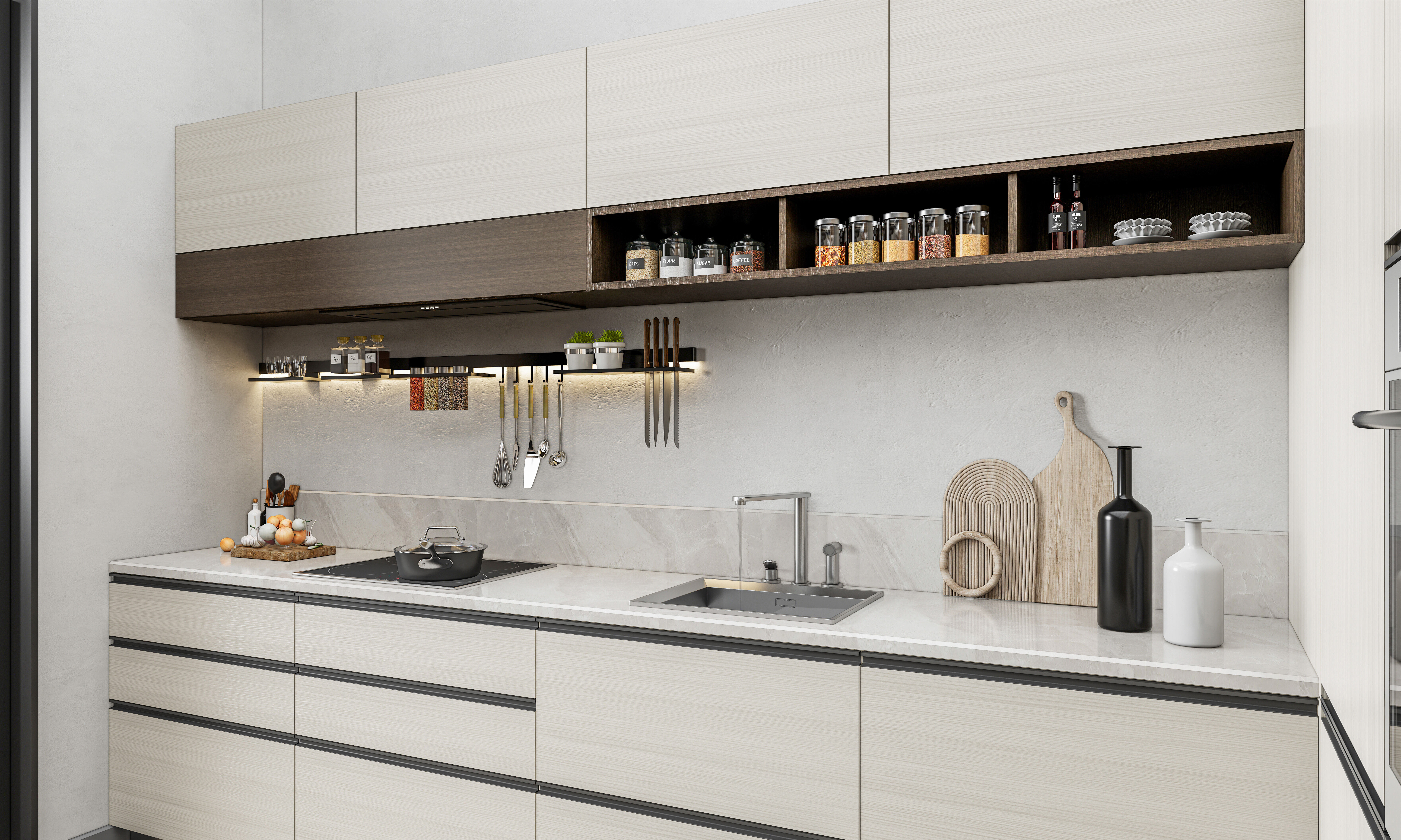 Kitchen fully parametric  Resizable manufacturable  0020 3D model_21