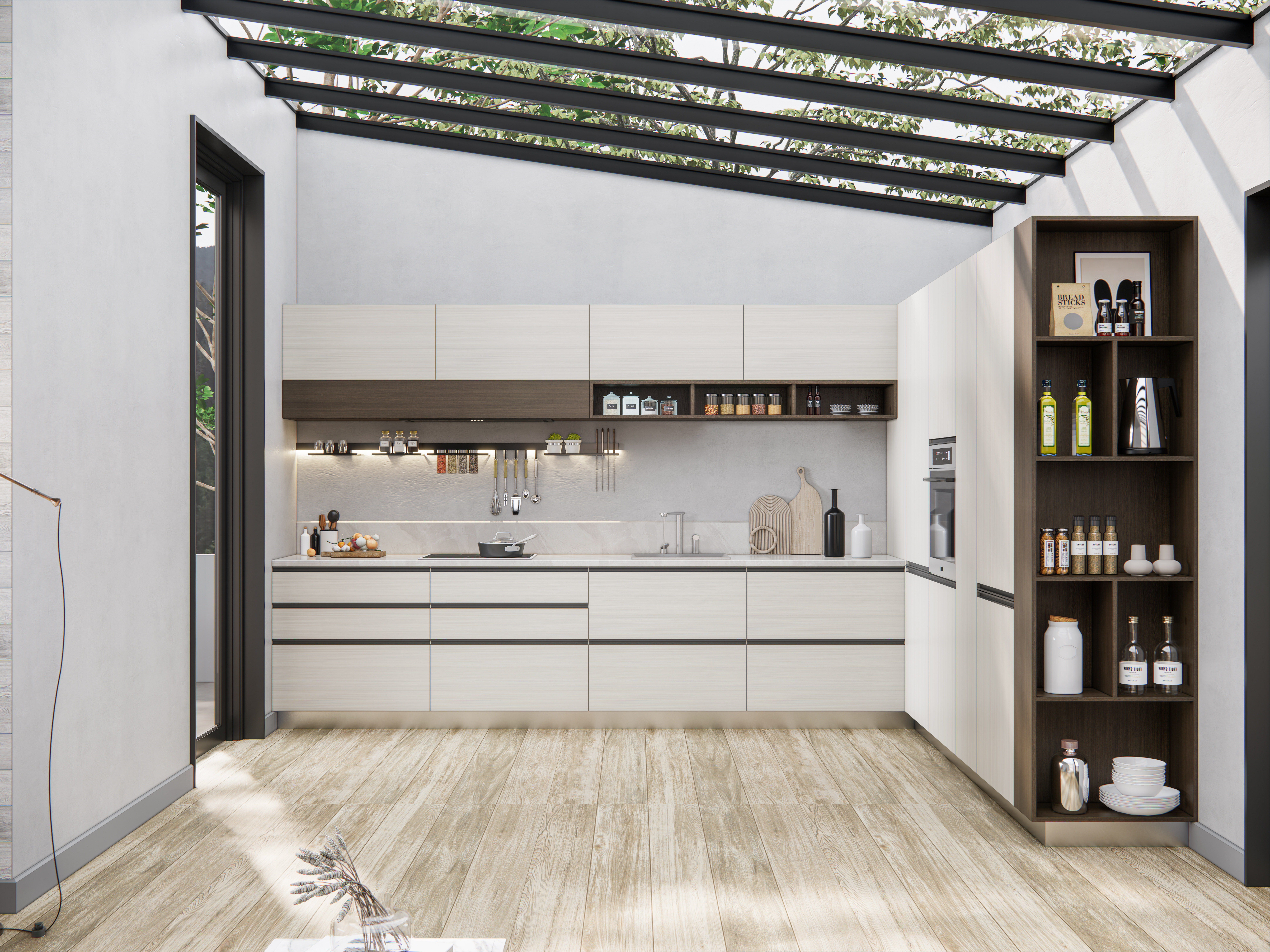 Kitchen fully parametric  Resizable manufacturable  0020 3D model_6