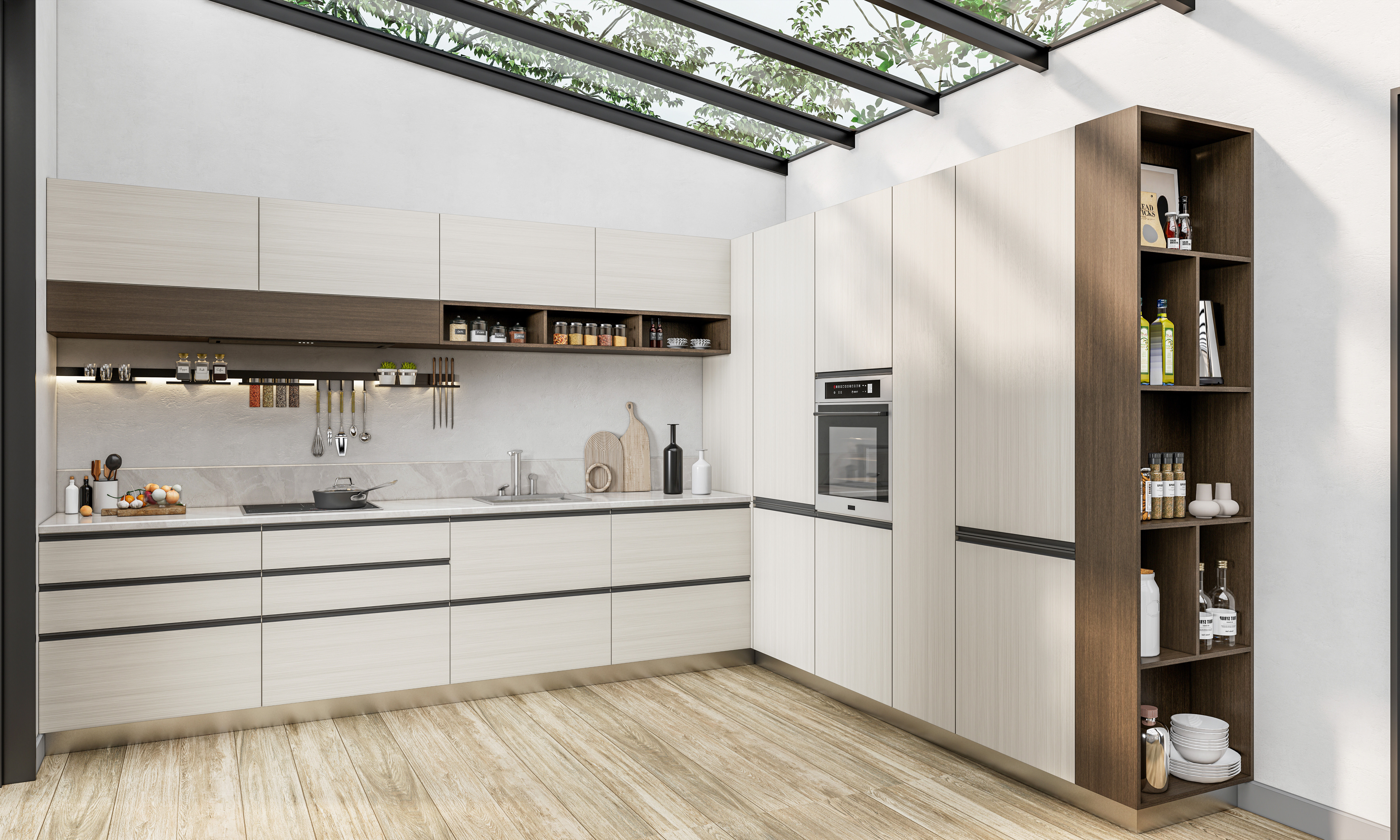 Kitchen fully parametric  Resizable manufacturable  0020 3D model_18