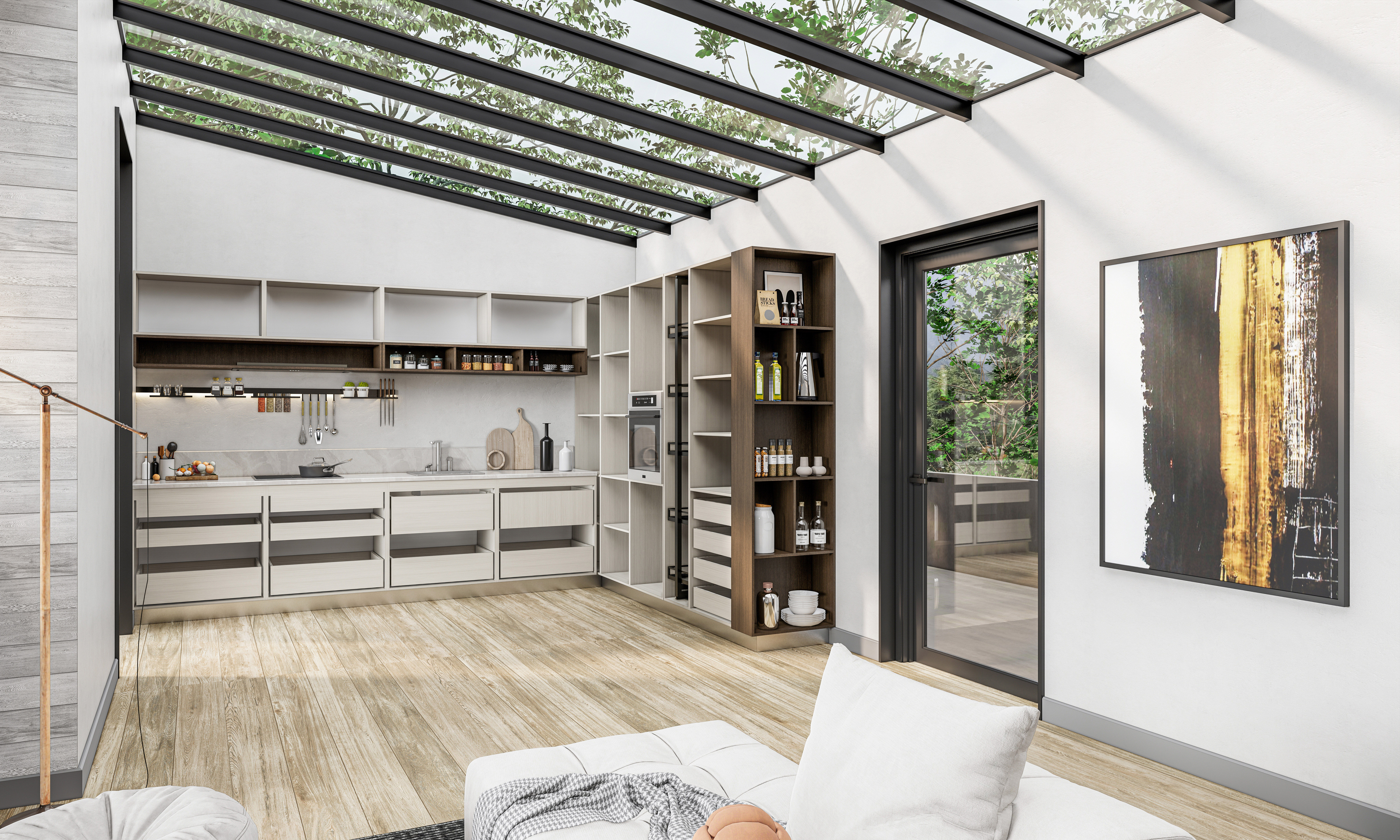 Kitchen fully parametric  Resizable manufacturable  0020 3D model_16