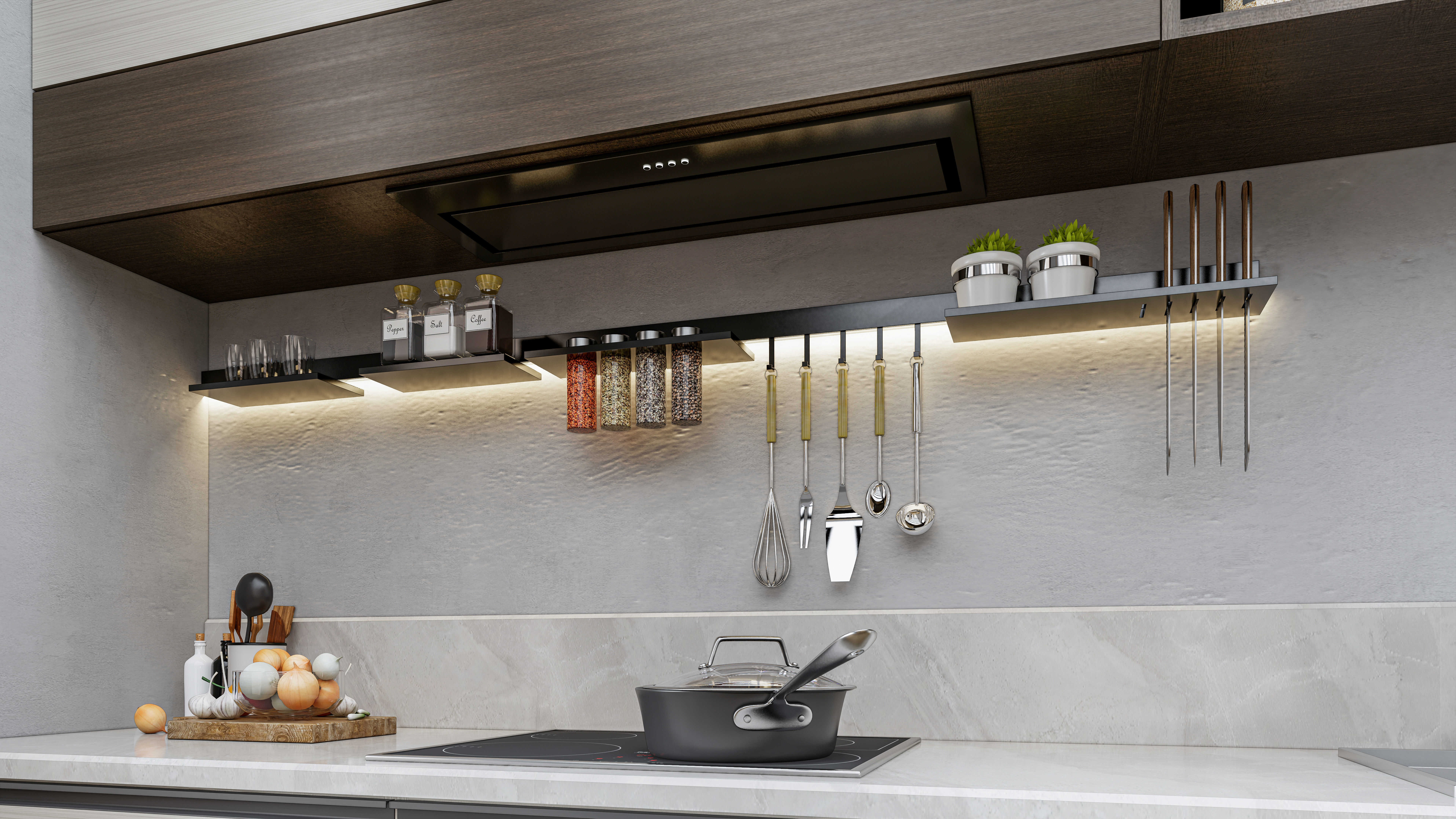 Kitchen fully parametric  Resizable manufacturable  0020 3D model_8