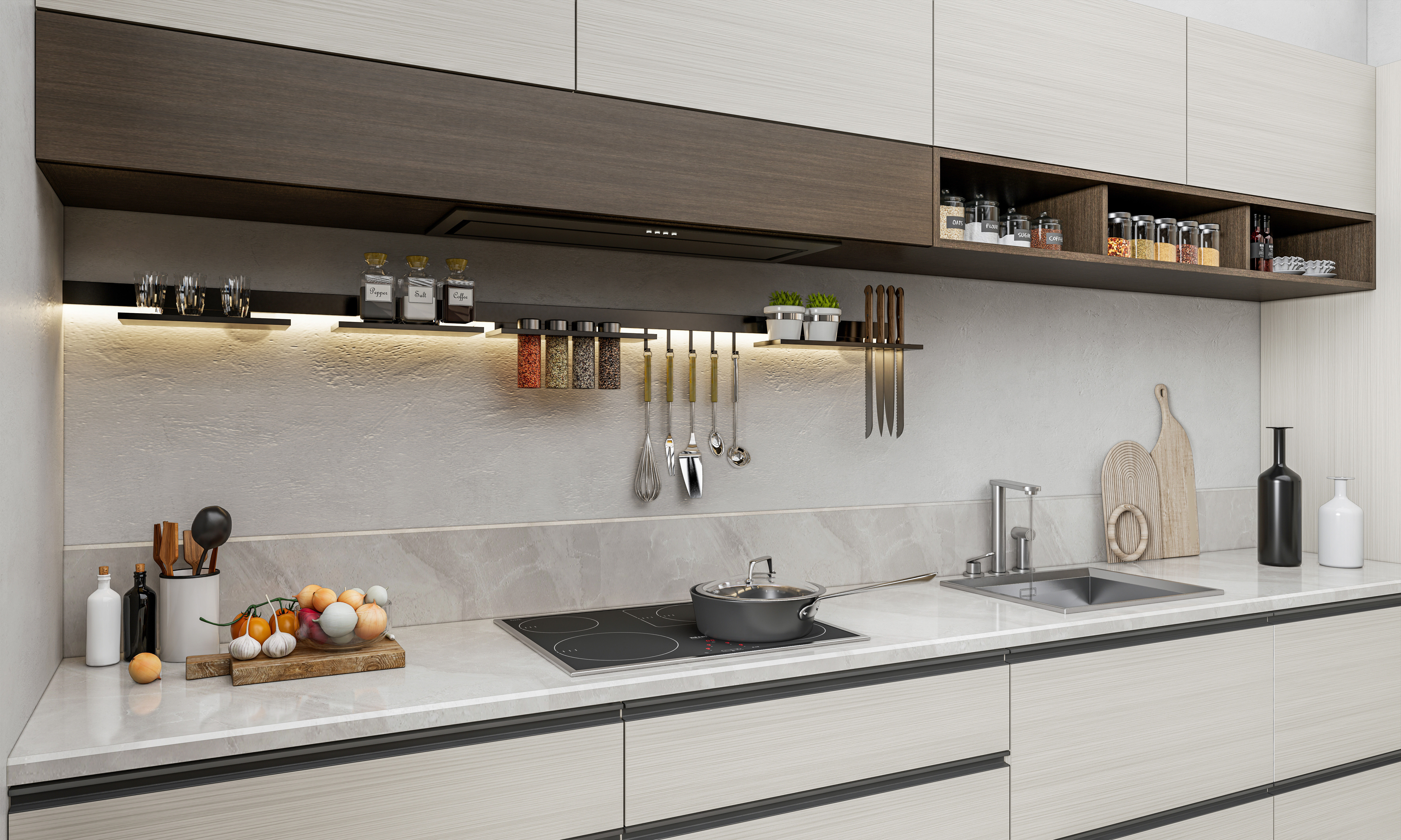 Kitchen fully parametric  Resizable manufacturable  0020 3D model_20