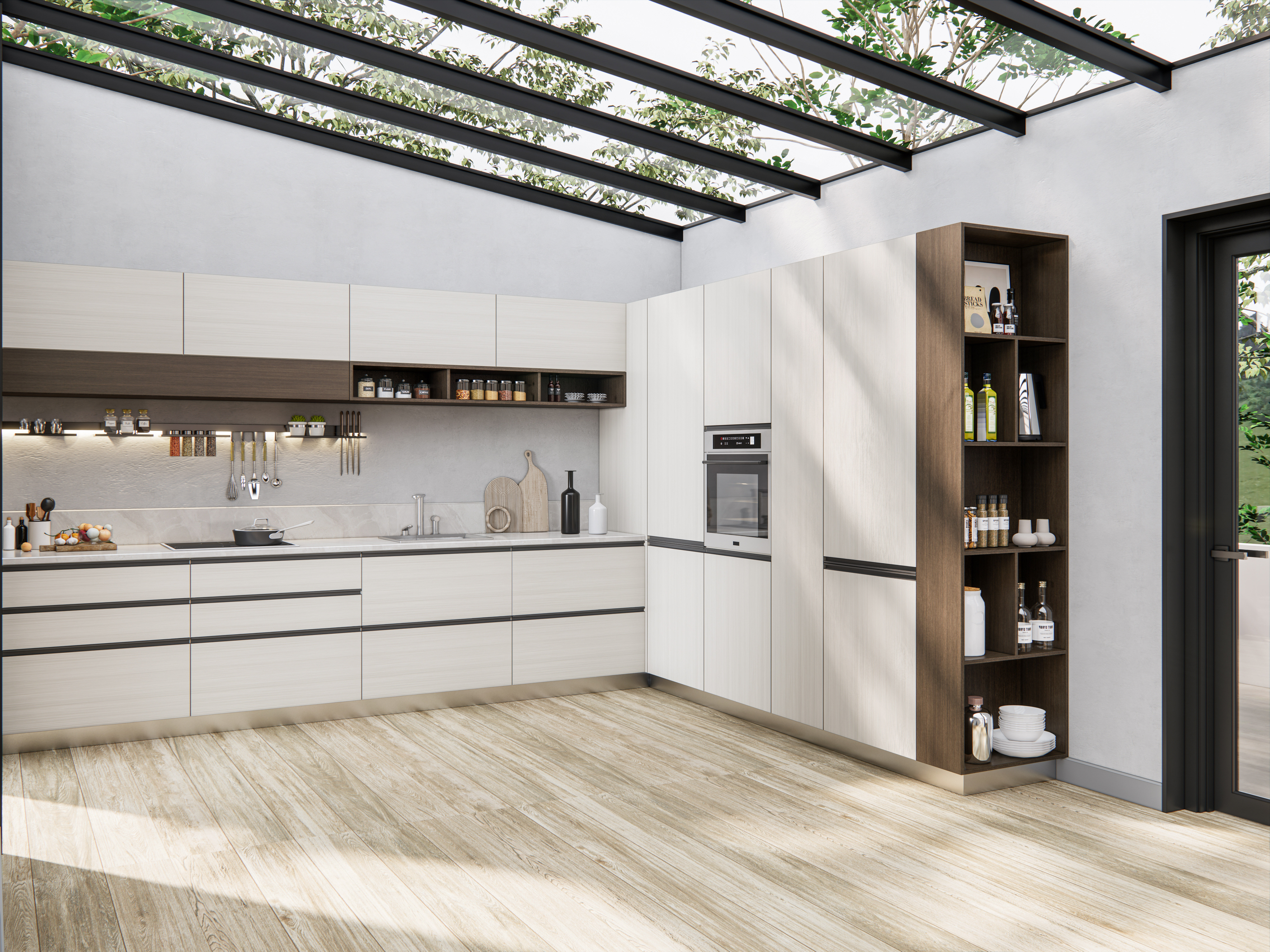 Kitchen fully parametric  Resizable manufacturable  0020 3D model_3