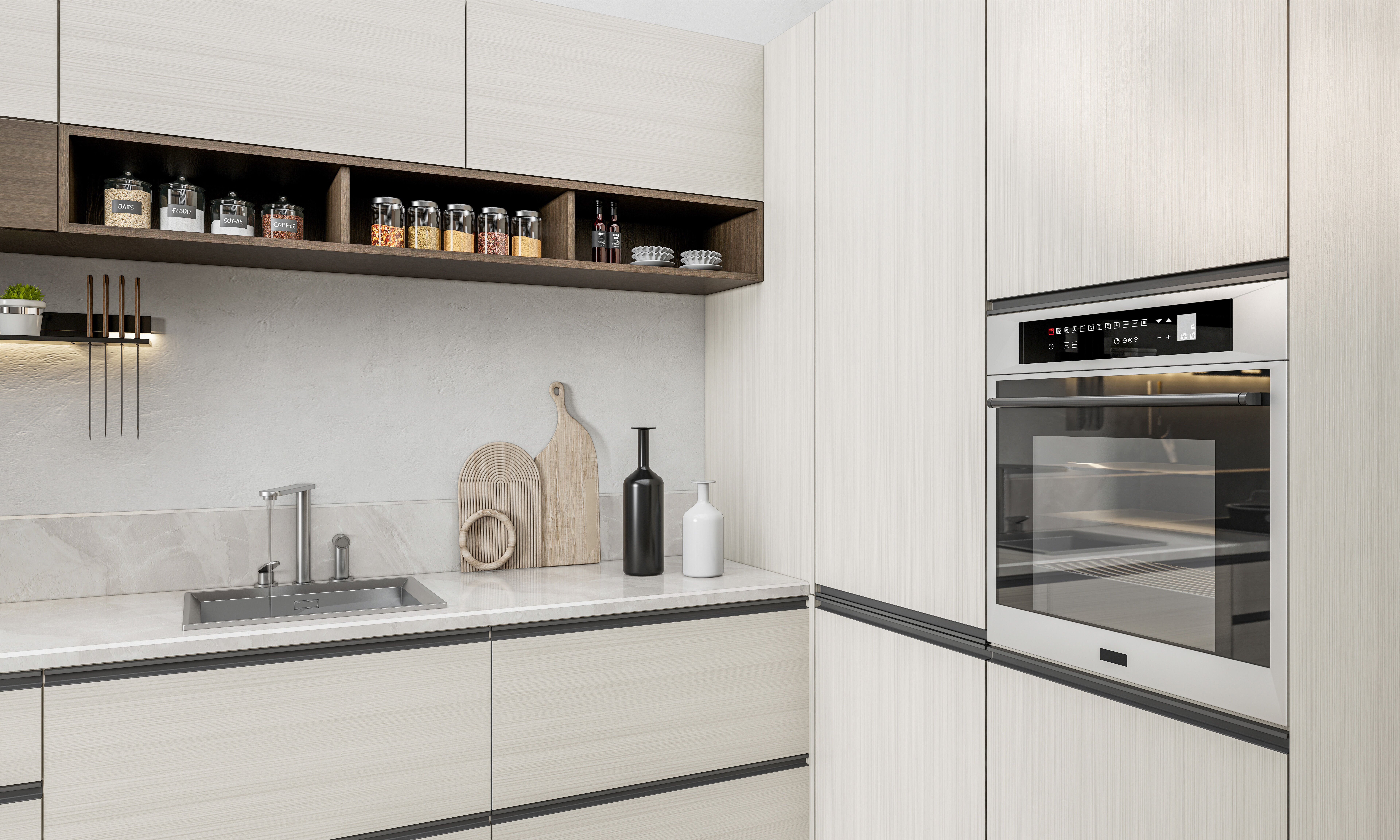 Kitchen fully parametric  Resizable manufacturable  0020 3D model_19