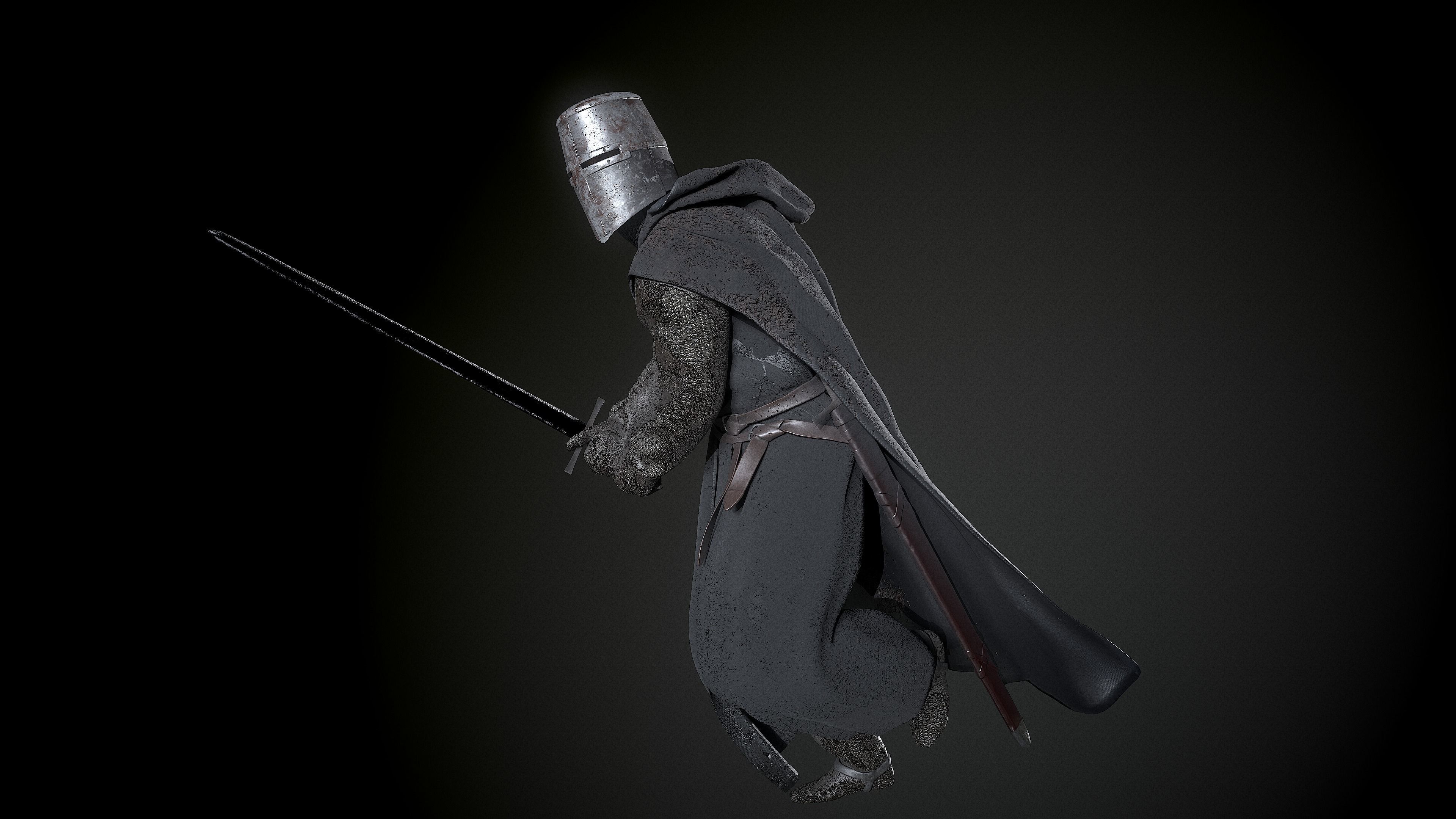 Knight in Shining Armor 3D model_4