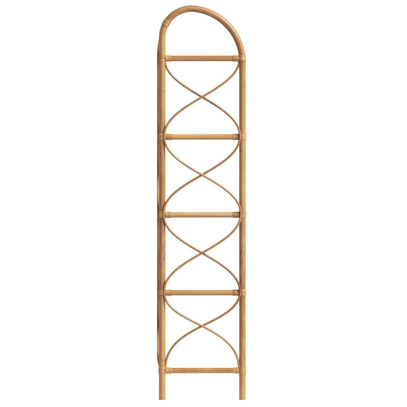 Bonton Rattan bookcase 3D model_3
