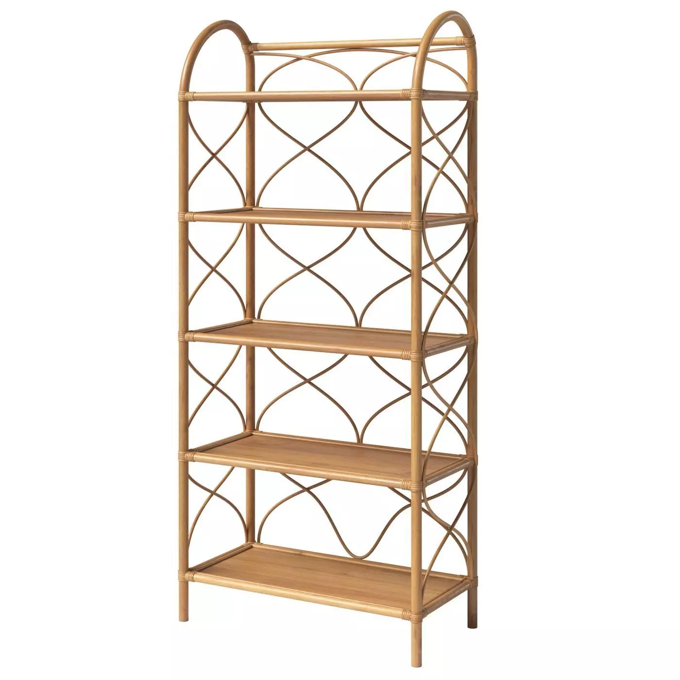 Bonton Rattan bookcase 3D model_0