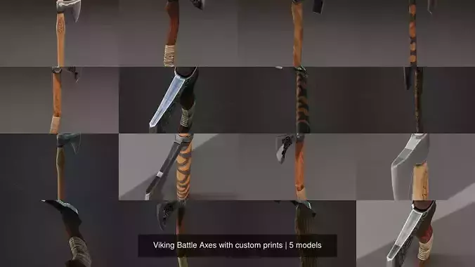 Viking Battle Axes with custom prints