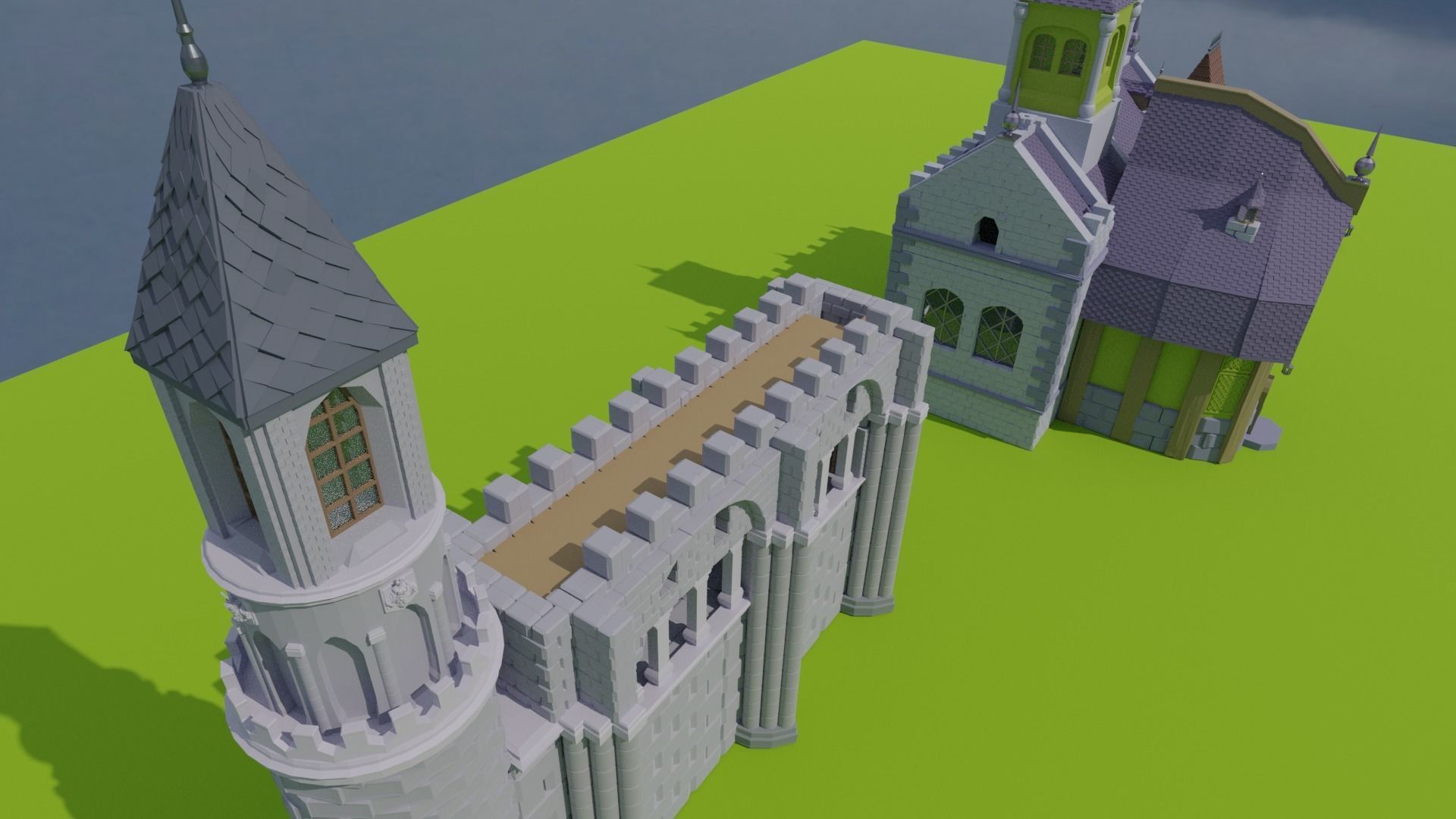 Kitbash Fantasy Medieval Assets Middle-Poly 3D model_1