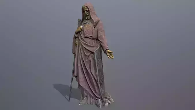 statue 3 Low-poly 3D model