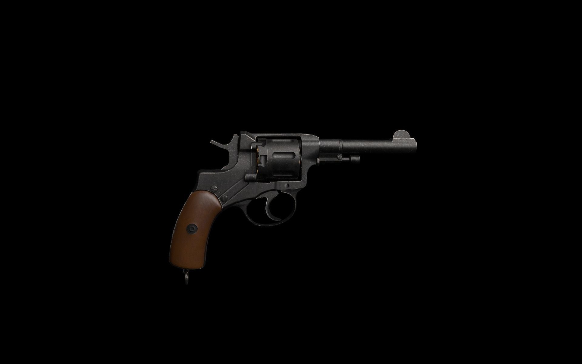 Nagant M1895 Revolver Low-poly 3D model_5